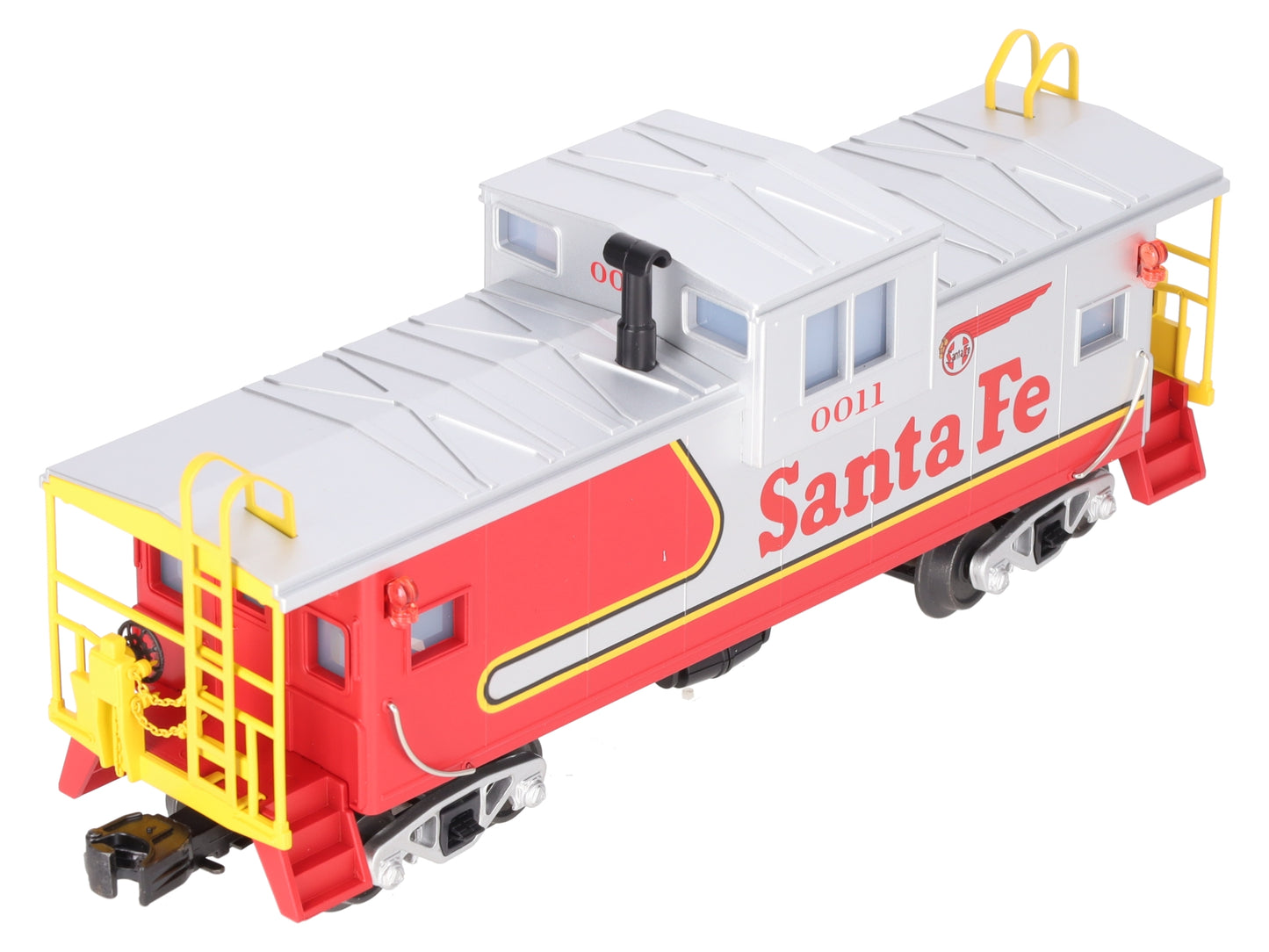 MTH 30-77375 O Gauge Santa Fe Extended Vision Caboose #0011 EX/Box