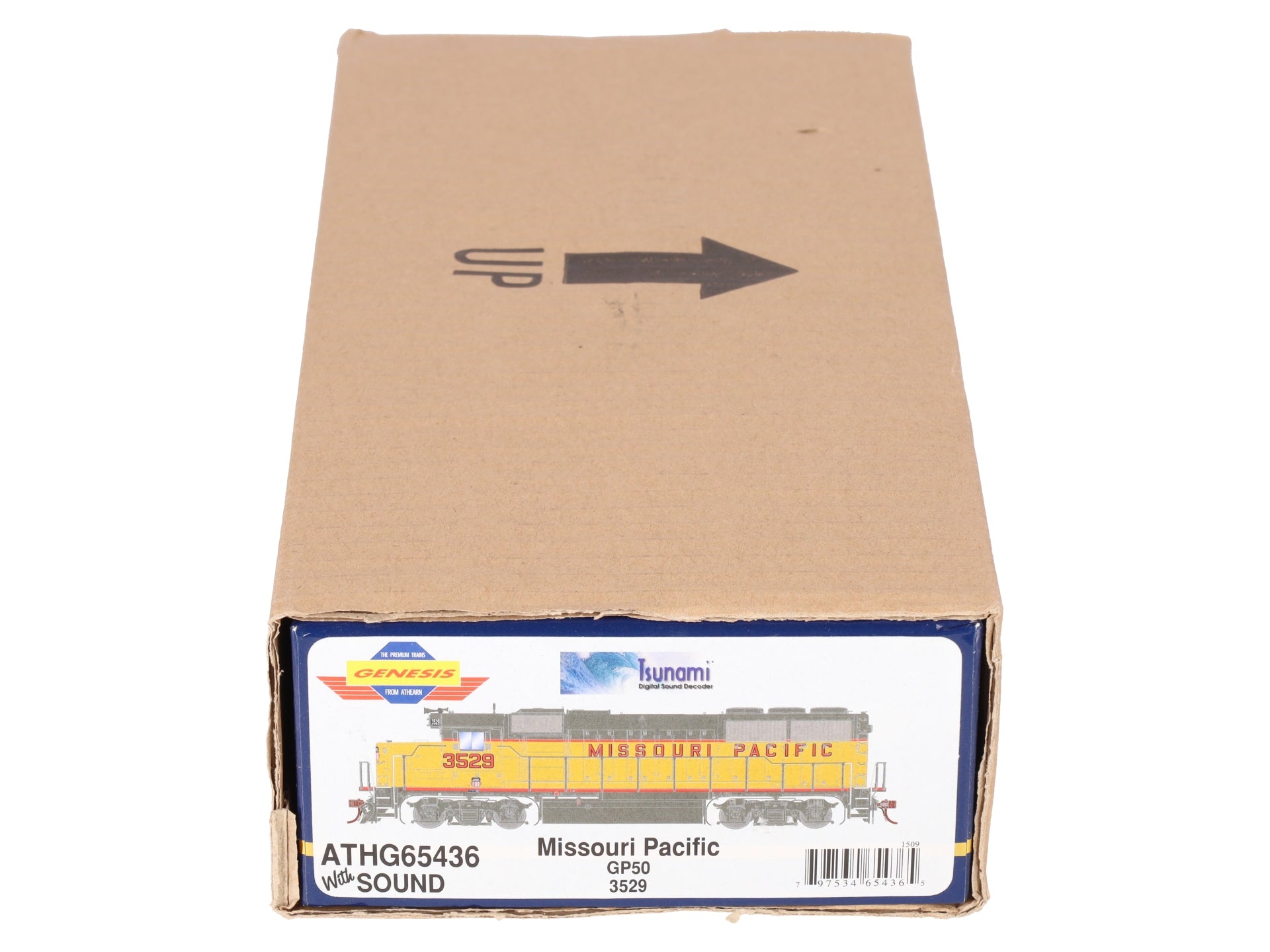 Athearn G65436 HO Missouri Pacific GP50 Diesel Locomotive #3529 w/ DCC & Sound EX/Box