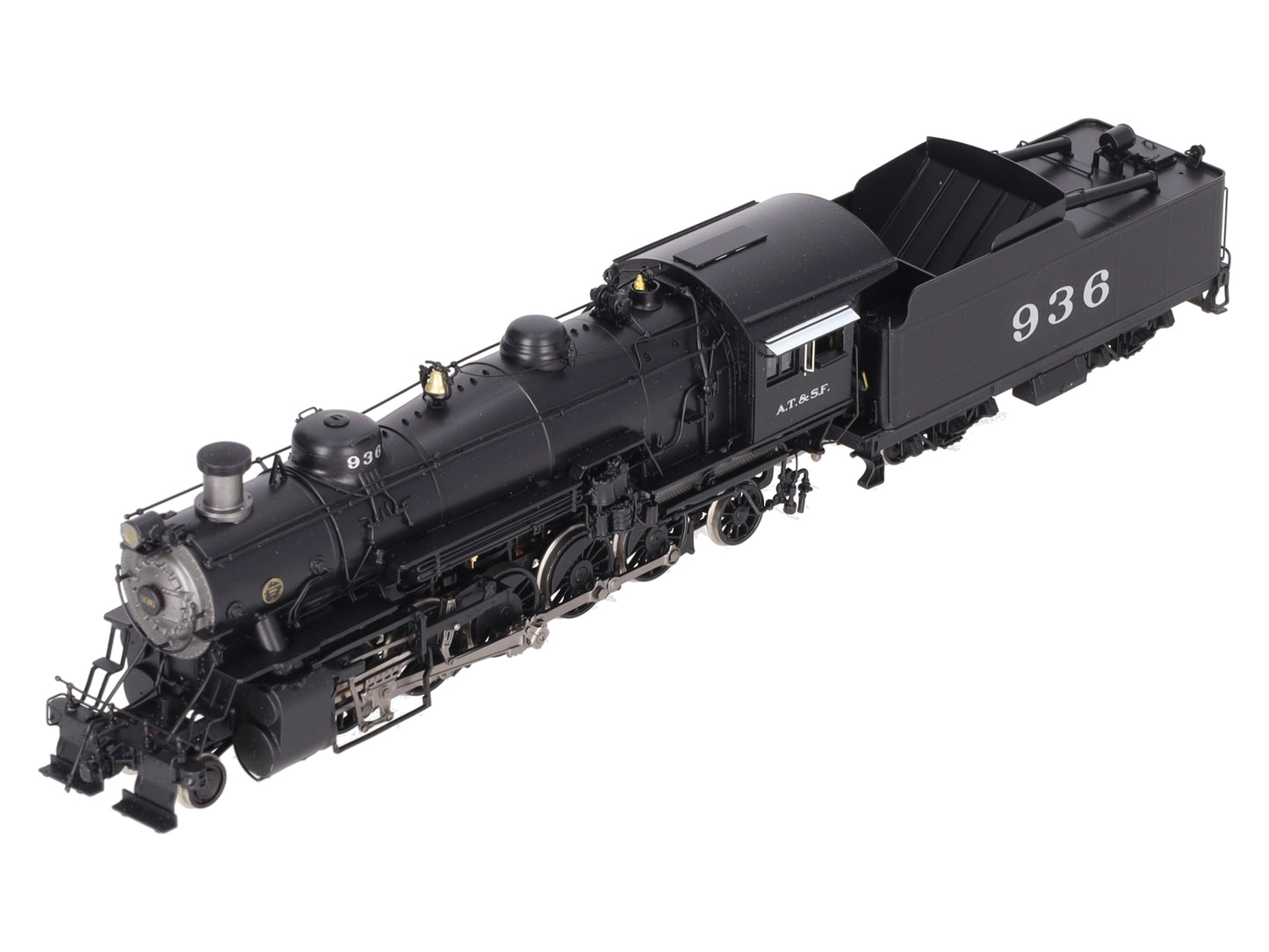 Boo-Rim Precision DP-3908 HO Brass AT&SF 2-10-2 Steam Locomotive & Coal Tender  LN/Box