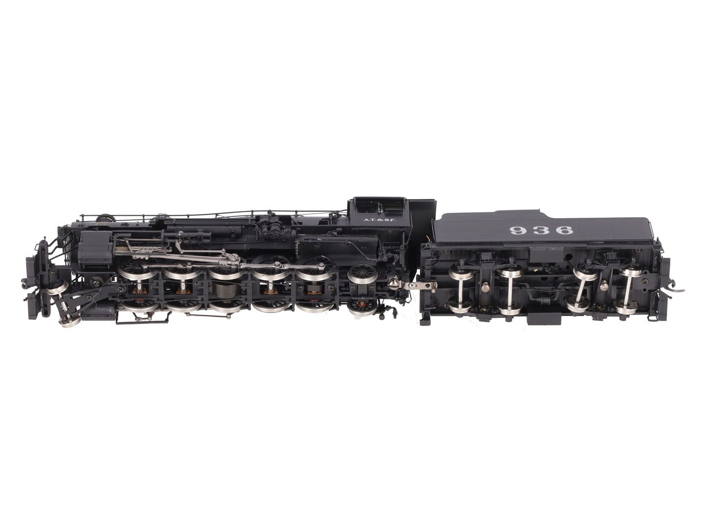 Boo-Rim Precision DP-3908 HO Brass AT&SF 2-10-2 Steam Locomotive & Coal Tender  LN/Box