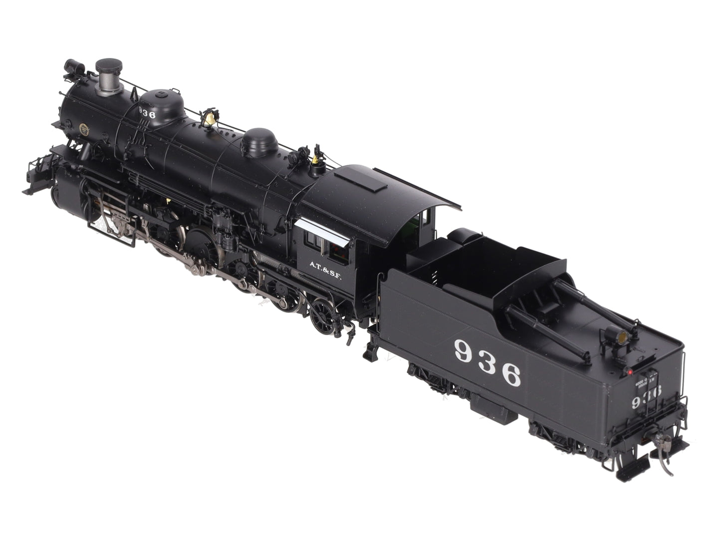 Boo-Rim Precision DP-3908 HO Brass AT&SF 2-10-2 Steam Locomotive & Coal Tender  LN/Box