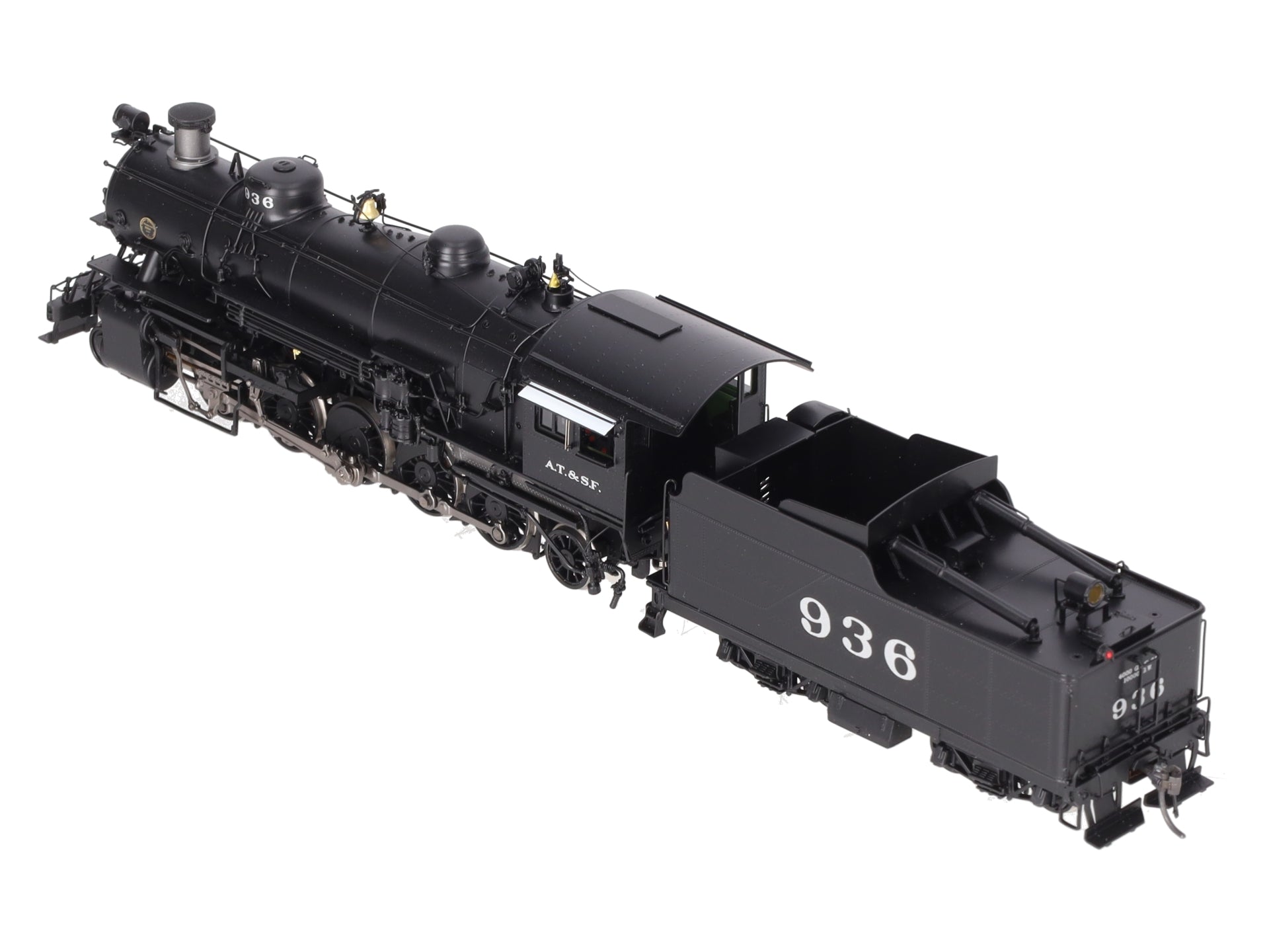 Boo-Rim Precision DP-3908 HO Brass AT&SF 2-10-2 Steam Locomotive & Coal Tender  LN/Box