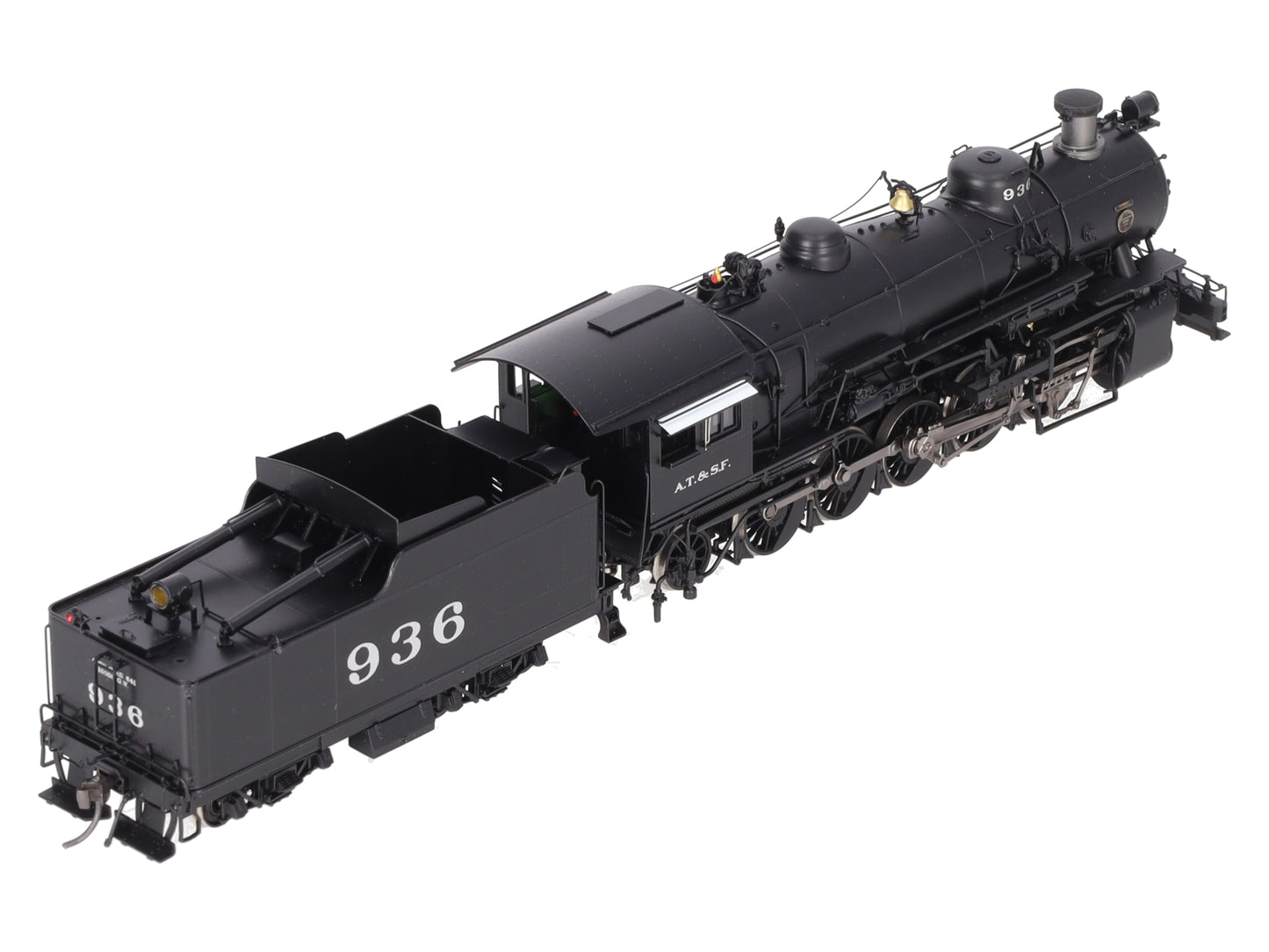 Boo-Rim Precision DP-3908 HO Brass AT&SF 2-10-2 Steam Locomotive & Coal Tender  LN/Box