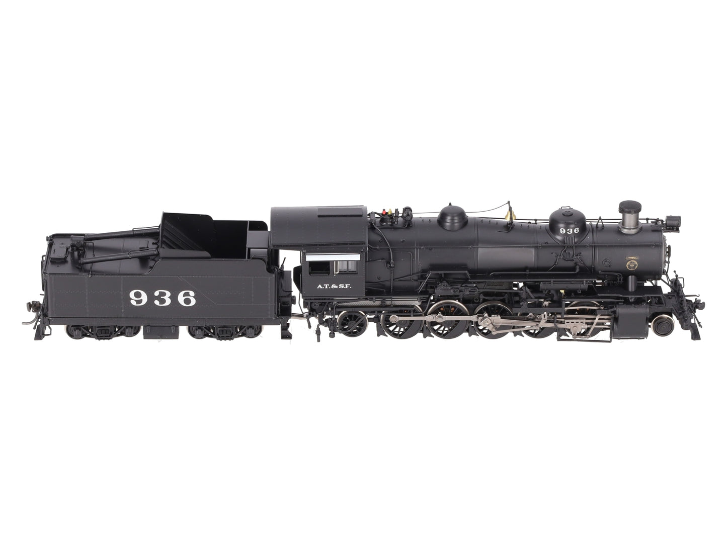 Boo-Rim Precision DP-3908 HO Brass AT&SF 2-10-2 Steam Locomotive & Coal Tender  LN/Box