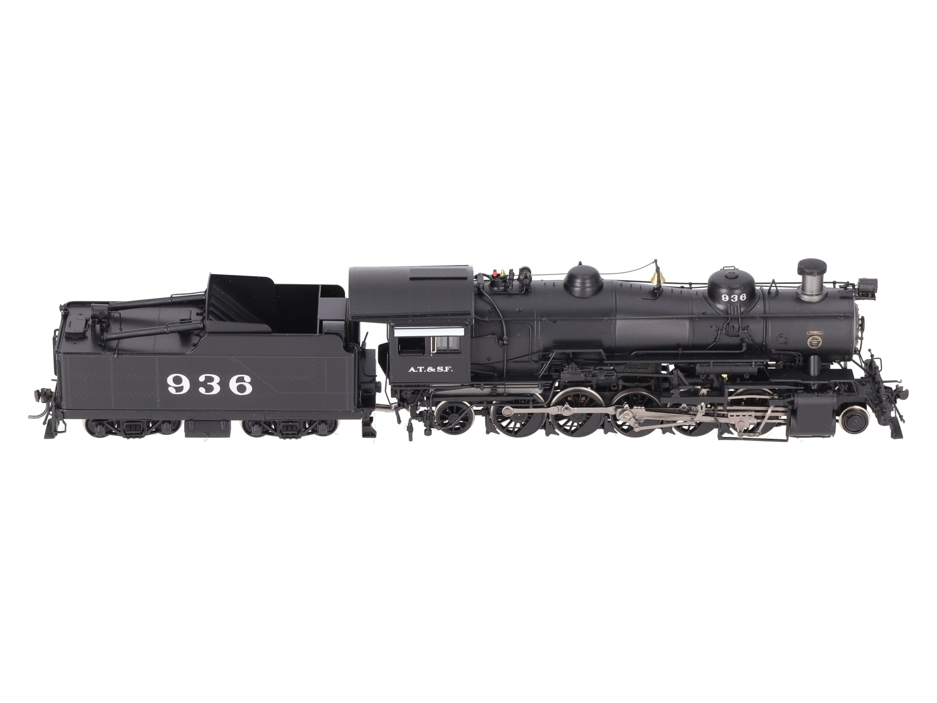 Boo-Rim Precision DP-3908 HO Brass AT&SF 2-10-2 Steam Locomotive & Coal Tender  LN/Box