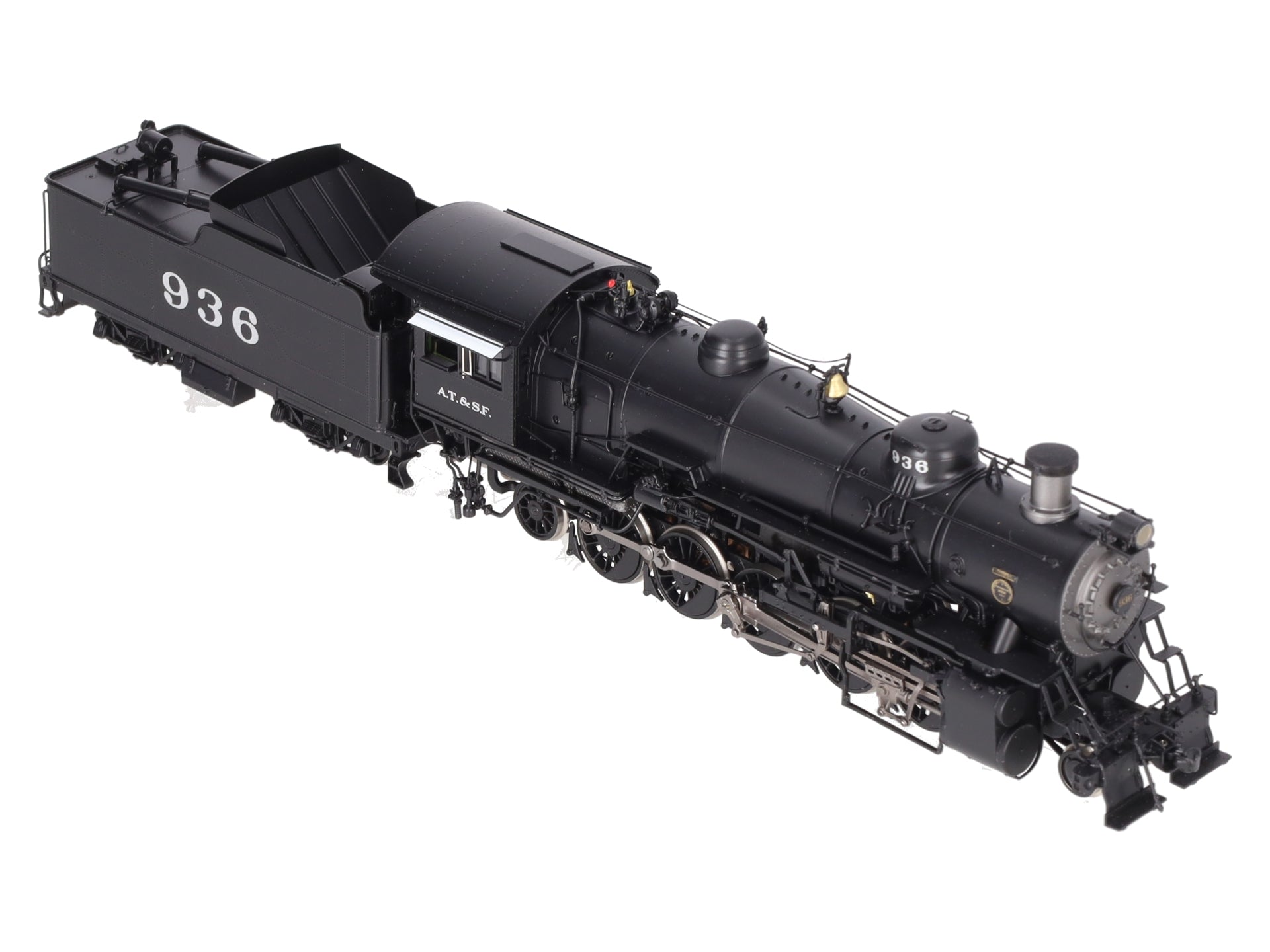 Boo-Rim Precision DP-3908 HO Brass AT&SF 2-10-2 Steam Locomotive & Coal Tender  LN/Box