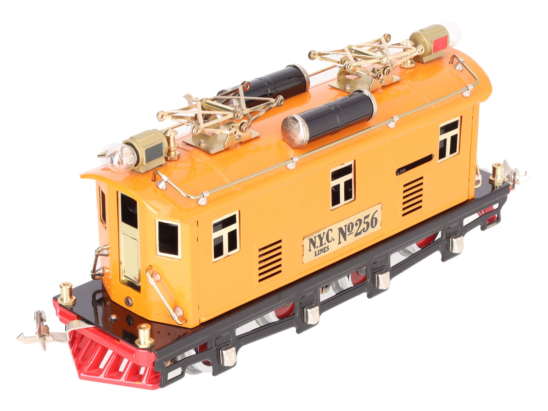 MTH 10-3025-1 O Gauge Orange Tinplate Electric Locomotive w/PS2 #256 EX/Box