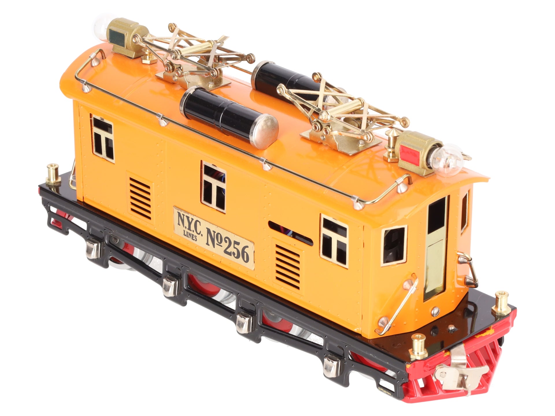 MTH 10-3025-1 O Gauge Orange Tinplate Electric Locomotive w/PS2 #256 EX/Box