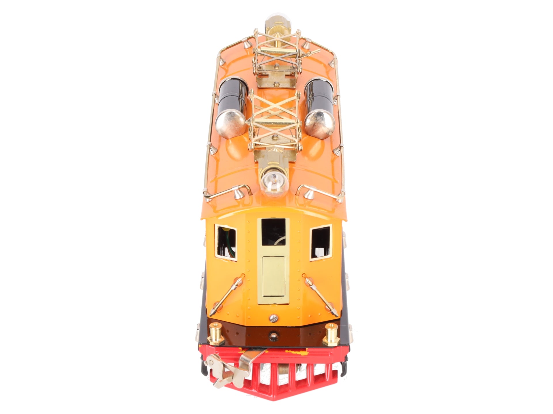 MTH 10-3025-1 O Gauge Orange Tinplate Electric Locomotive w/PS2 #256 EX/Box