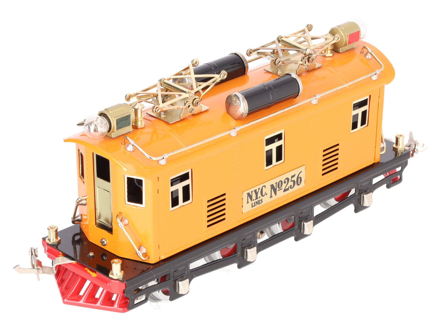 MTH 10-3025-1 O Gauge Orange Tinplate Electric Locomotive w/PS2 #256 EX/Box