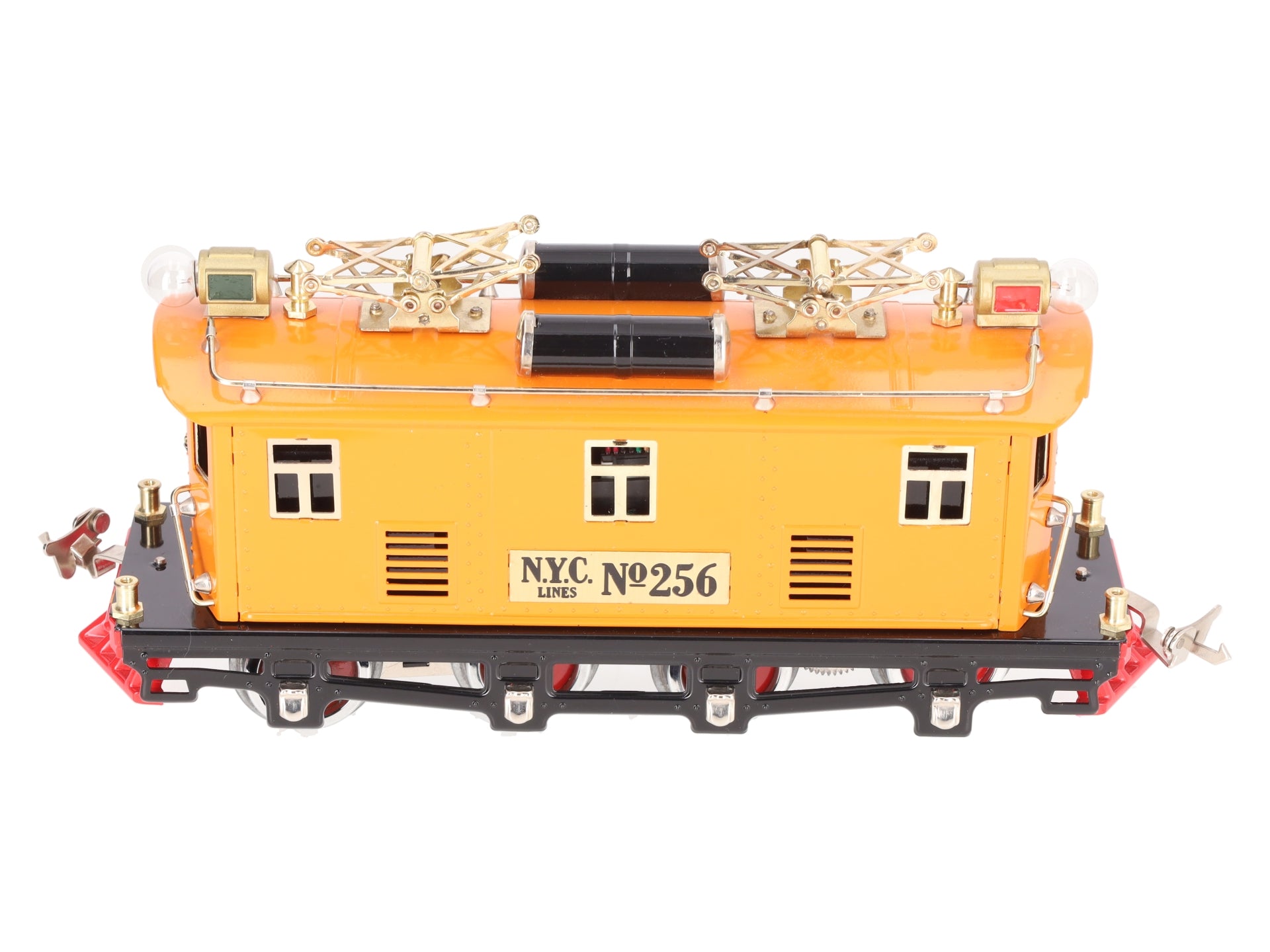MTH 10-3025-1 O Gauge Orange Tinplate Electric Locomotive w/PS2 #256 EX/Box