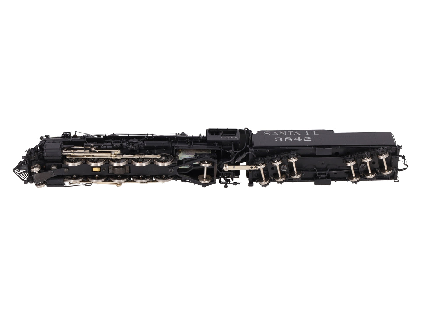 Key Imports HO BRASS ATSF 2-10-2 Steam Locomotive & Tender #3842 - Painted EX/Box