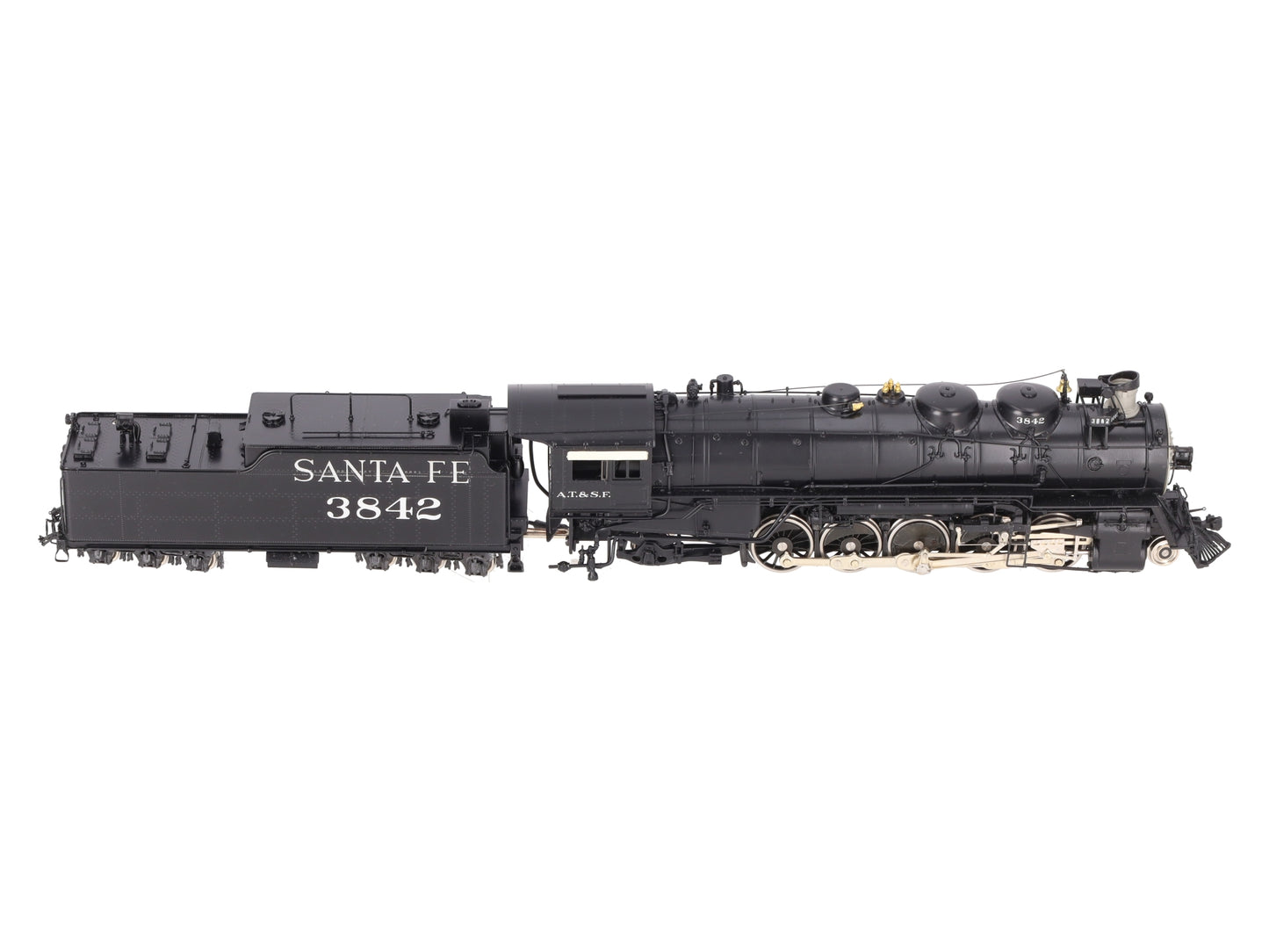 Key Imports HO BRASS ATSF 2-10-2 Steam Locomotive & Tender #3842 - Painted EX/Box