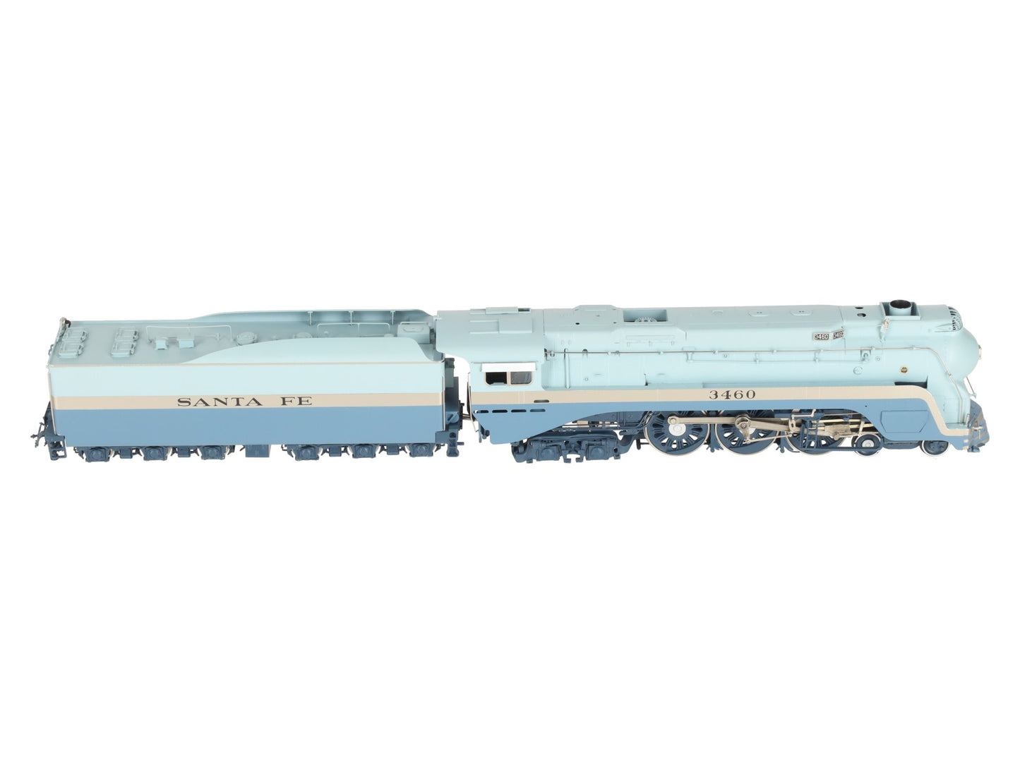 Hallmark HO Scale BRASS ATSF Streamlined 4-6-4 Blue Goose Steam Loco #3460 - FP EX/Box