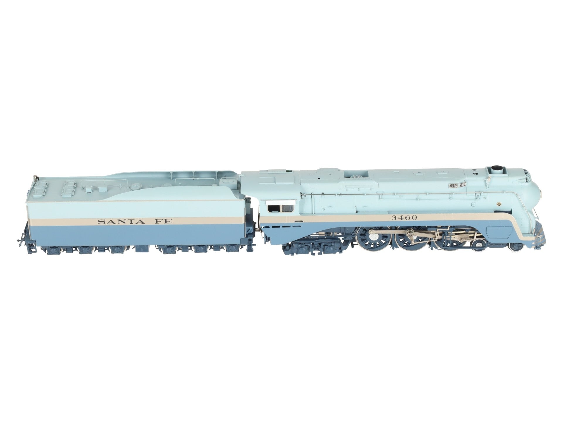 Hallmark HO Scale BRASS ATSF Streamlined 4-6-4 Blue Goose Steam Loco #3460 - FP EX/Box