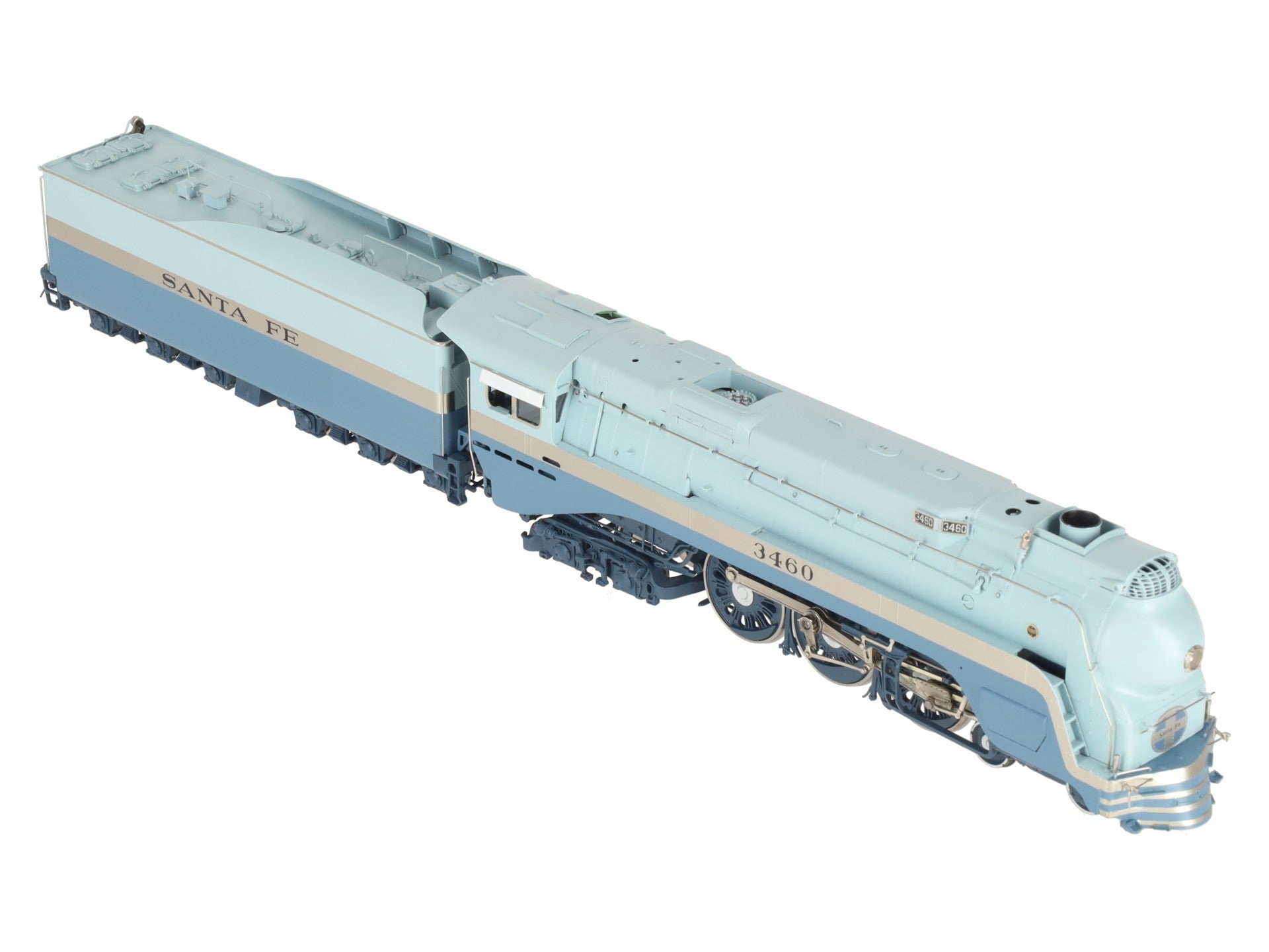 Hallmark HO Scale BRASS ATSF Streamlined 4-6-4 Blue Goose Steam Loco #3460 - FP EX/Box