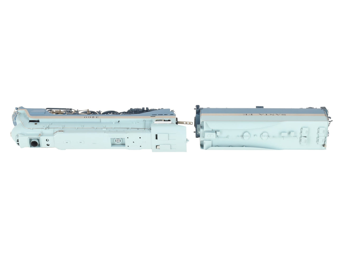 Hallmark HO Scale BRASS ATSF Streamlined 4-6-4 Blue Goose Steam Loco #3460 - FP EX/Box