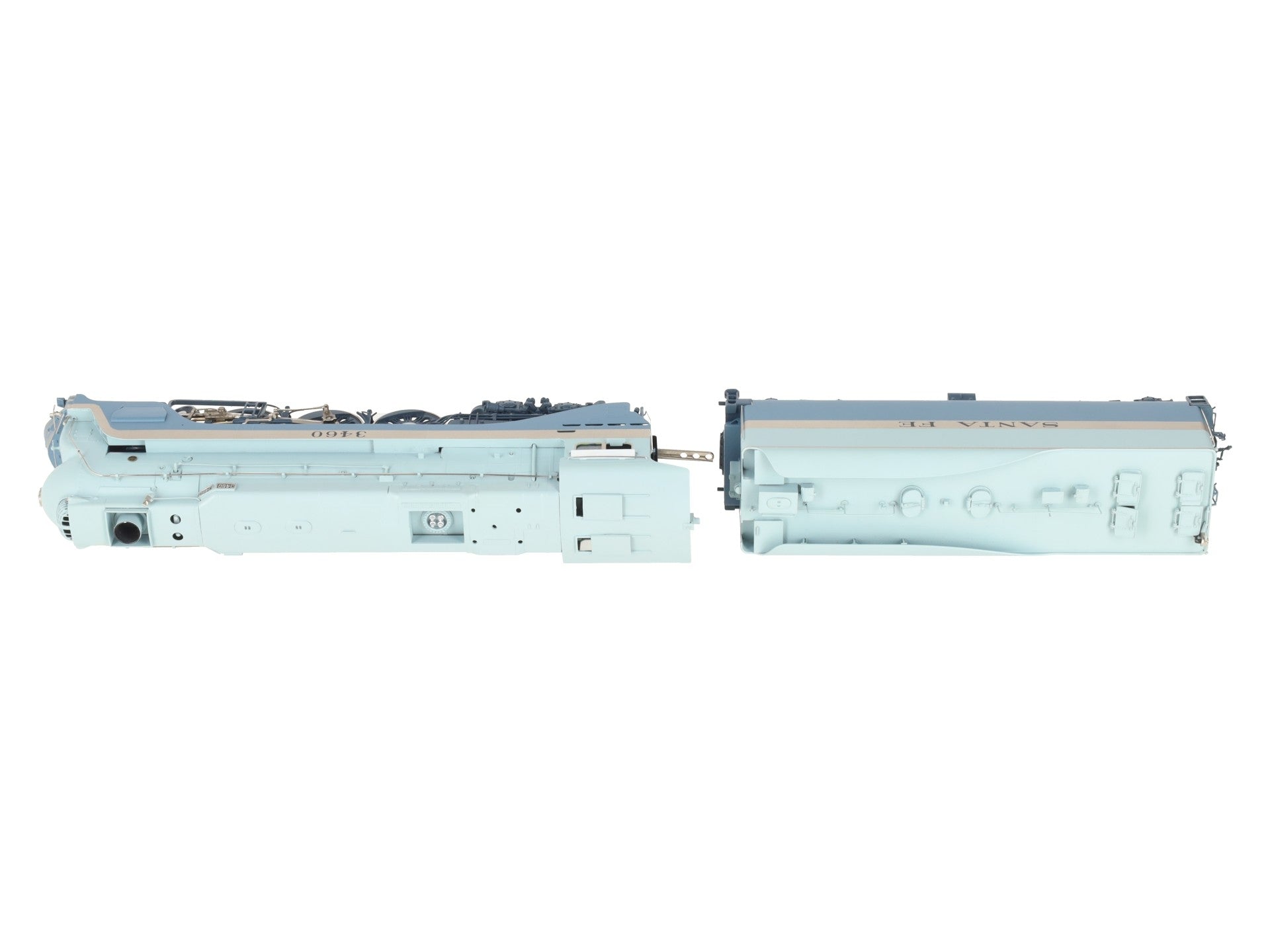 Hallmark HO Scale BRASS ATSF Streamlined 4-6-4 Blue Goose Steam Loco #3460 - FP EX/Box