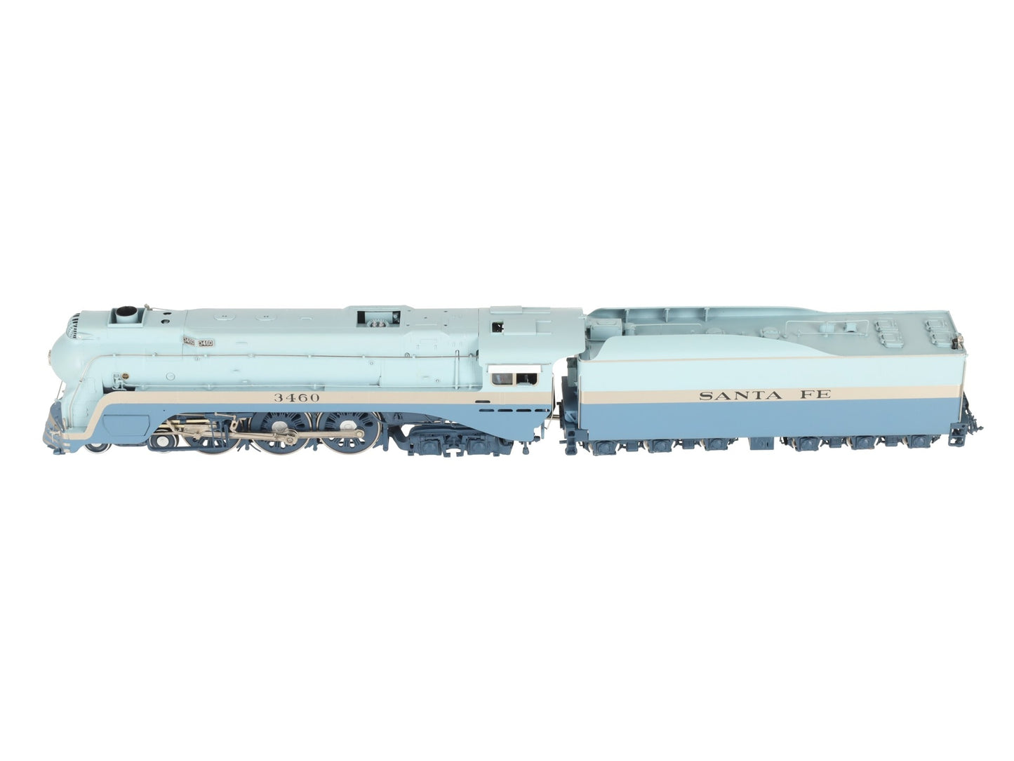 Hallmark HO Scale BRASS ATSF Streamlined 4-6-4 Blue Goose Steam Loco #3460 - FP EX/Box