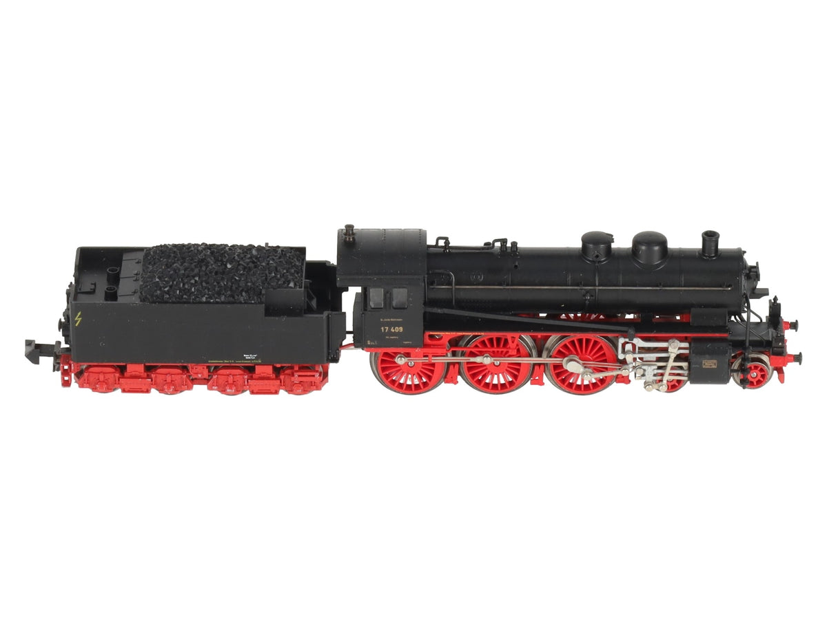 Trix 12601 N Scale DR 4-6-0 Steam Locomotive & Tender #17409 EX/Box