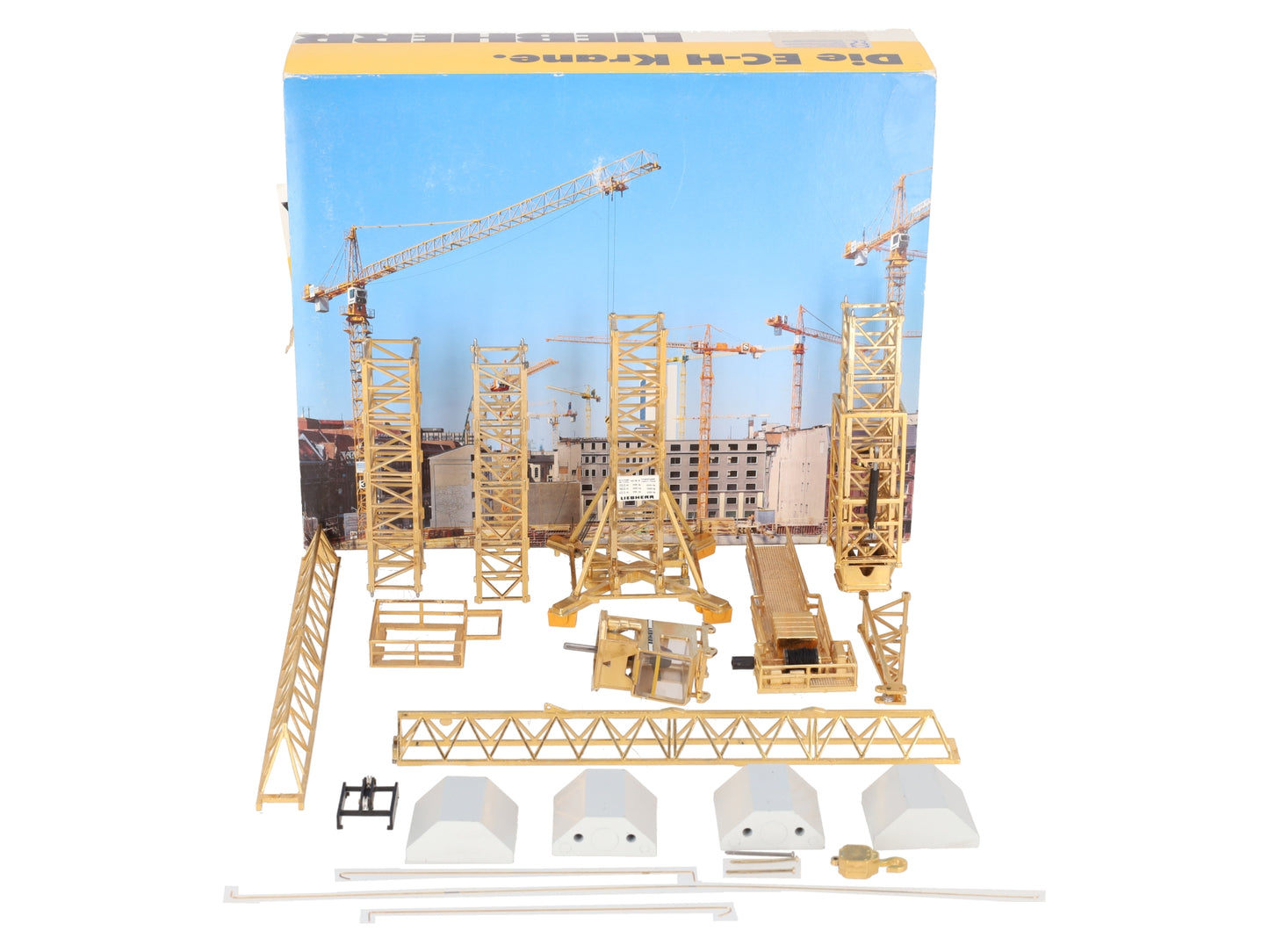 Conrad 2020 1:87 Scale Diecast Liebherr Gold Plated Tower Crane EX/Box