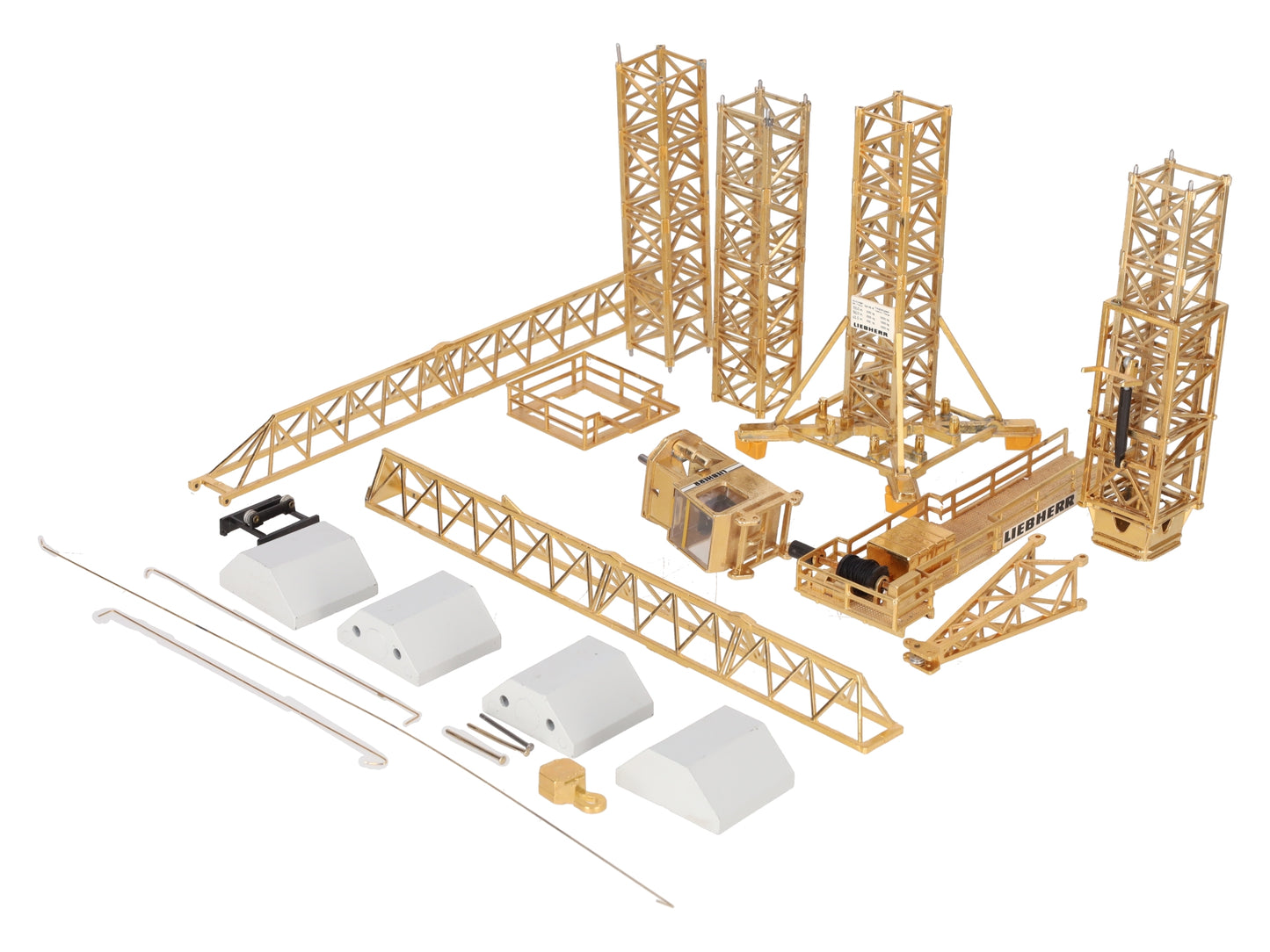 Conrad 2020 1:87 Scale Diecast Liebherr Gold Plated Tower Crane EX/Box