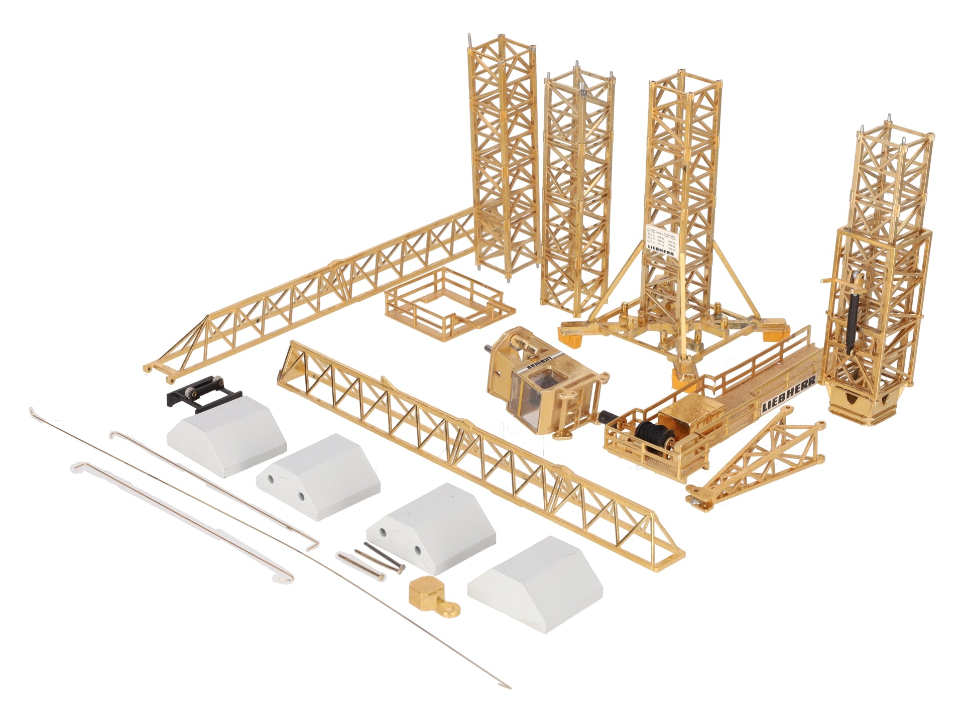 Conrad 2020 1:87 Scale Diecast Liebherr Gold Plated Tower Crane EX/Box