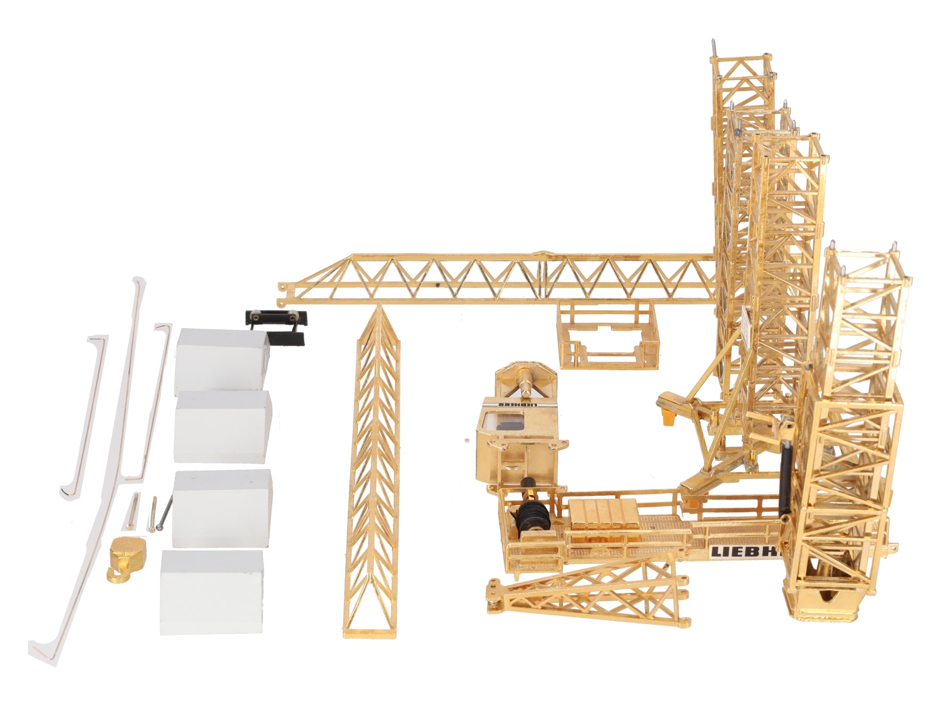 Conrad 2020 1:87 Scale Diecast Liebherr Gold Plated Tower Crane EX/Box