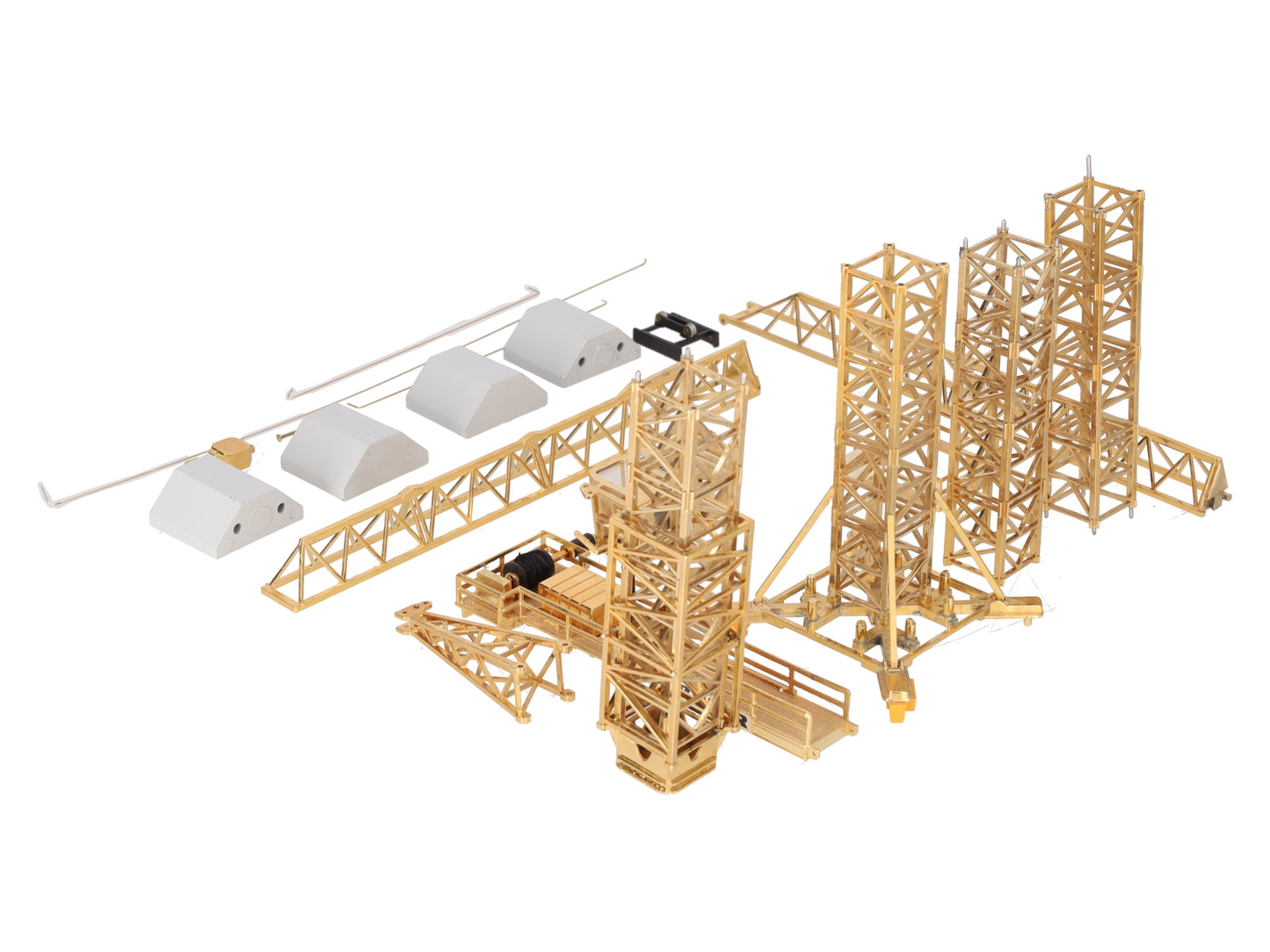Conrad 2020 1:87 Scale Diecast Liebherr Gold Plated Tower Crane EX/Box