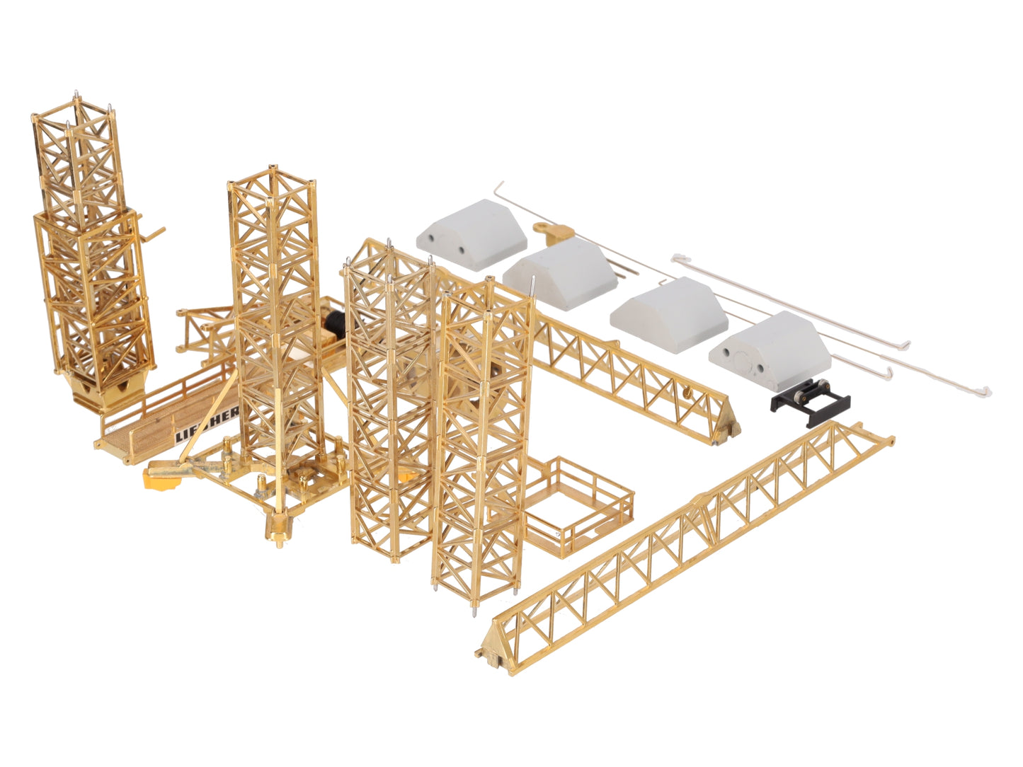 Conrad 2020 1:87 Scale Diecast Liebherr Gold Plated Tower Crane EX/Box