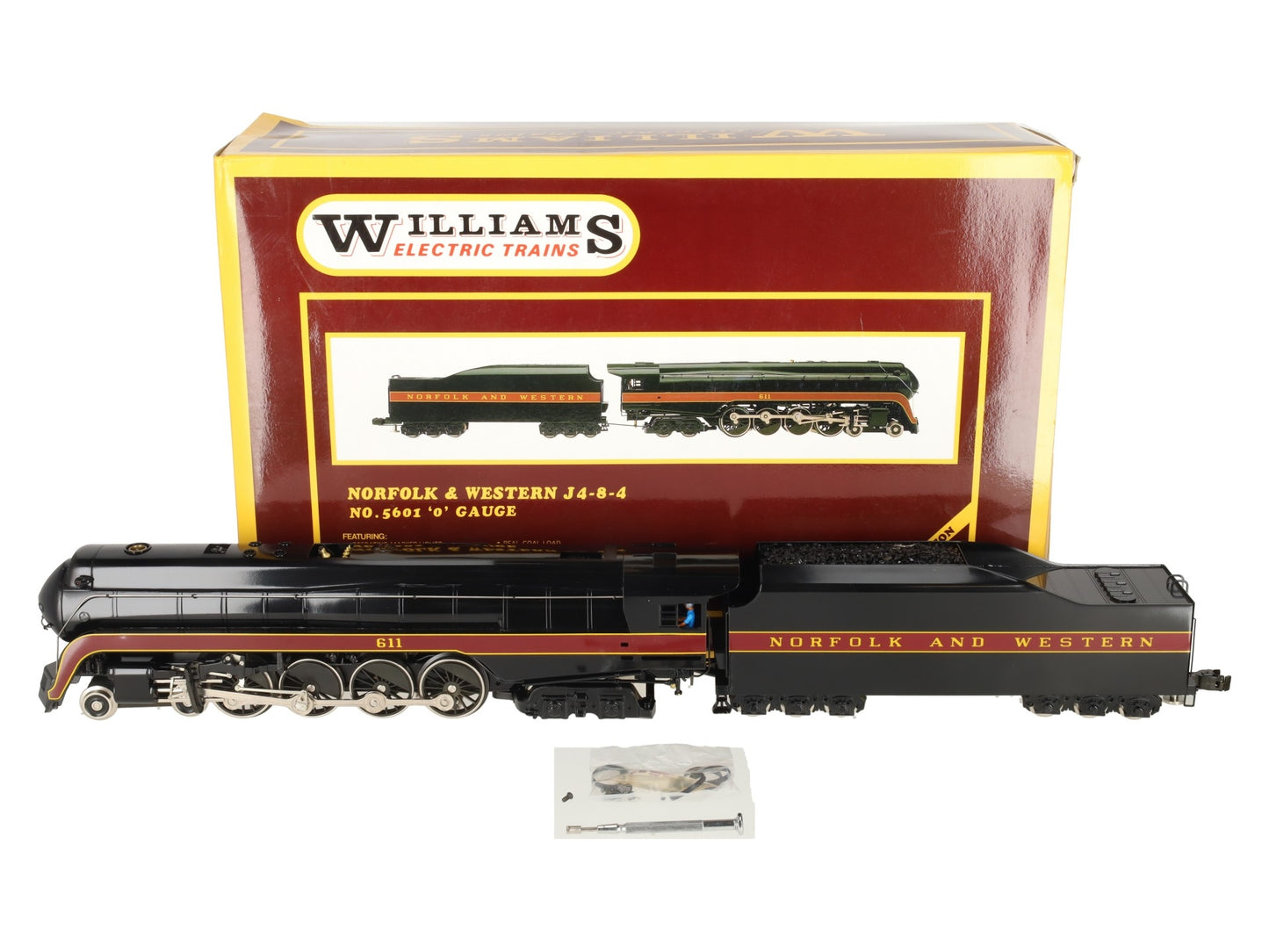Williams 5601 O Gauge N&W BRASS 4-8-4 J Class Steam Engine and Tender #611 LN/Box