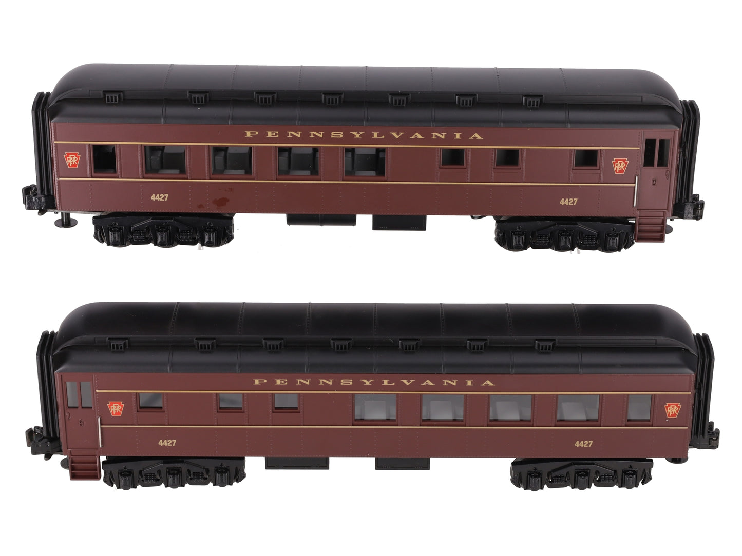 MTH 30-6238 O Pennsylvania RailKing O-27 Madison Combo/Diner Set (Set of 2) EX/Box