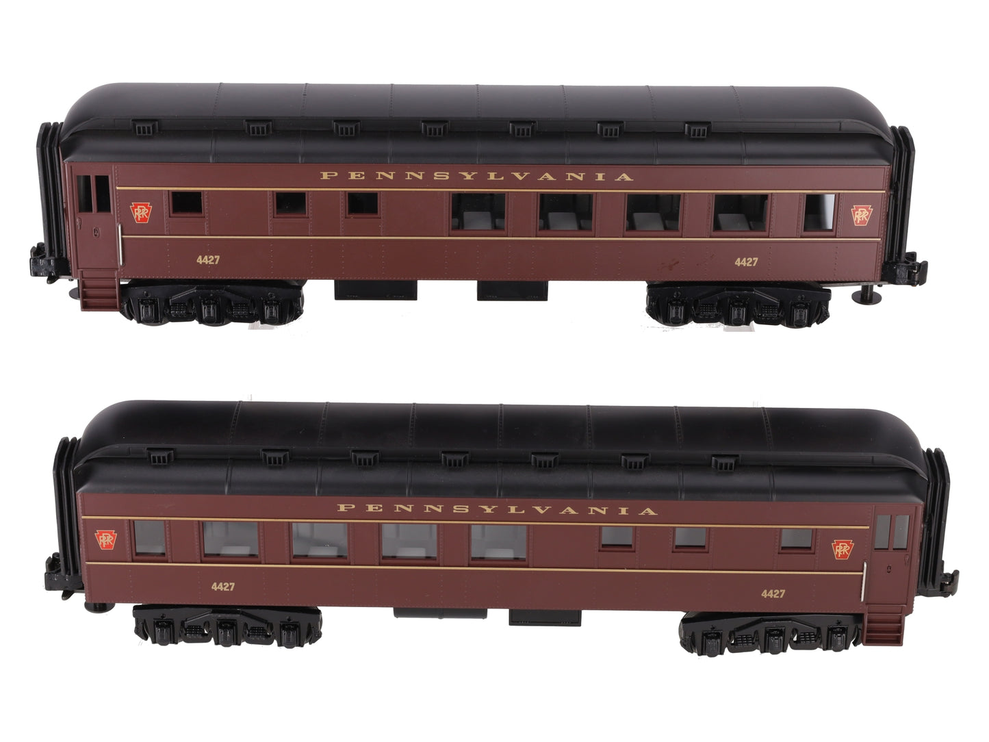 MTH 30-6238 O Pennsylvania RailKing O-27 Madison Combo/Diner Set (Set of 2) EX/Box