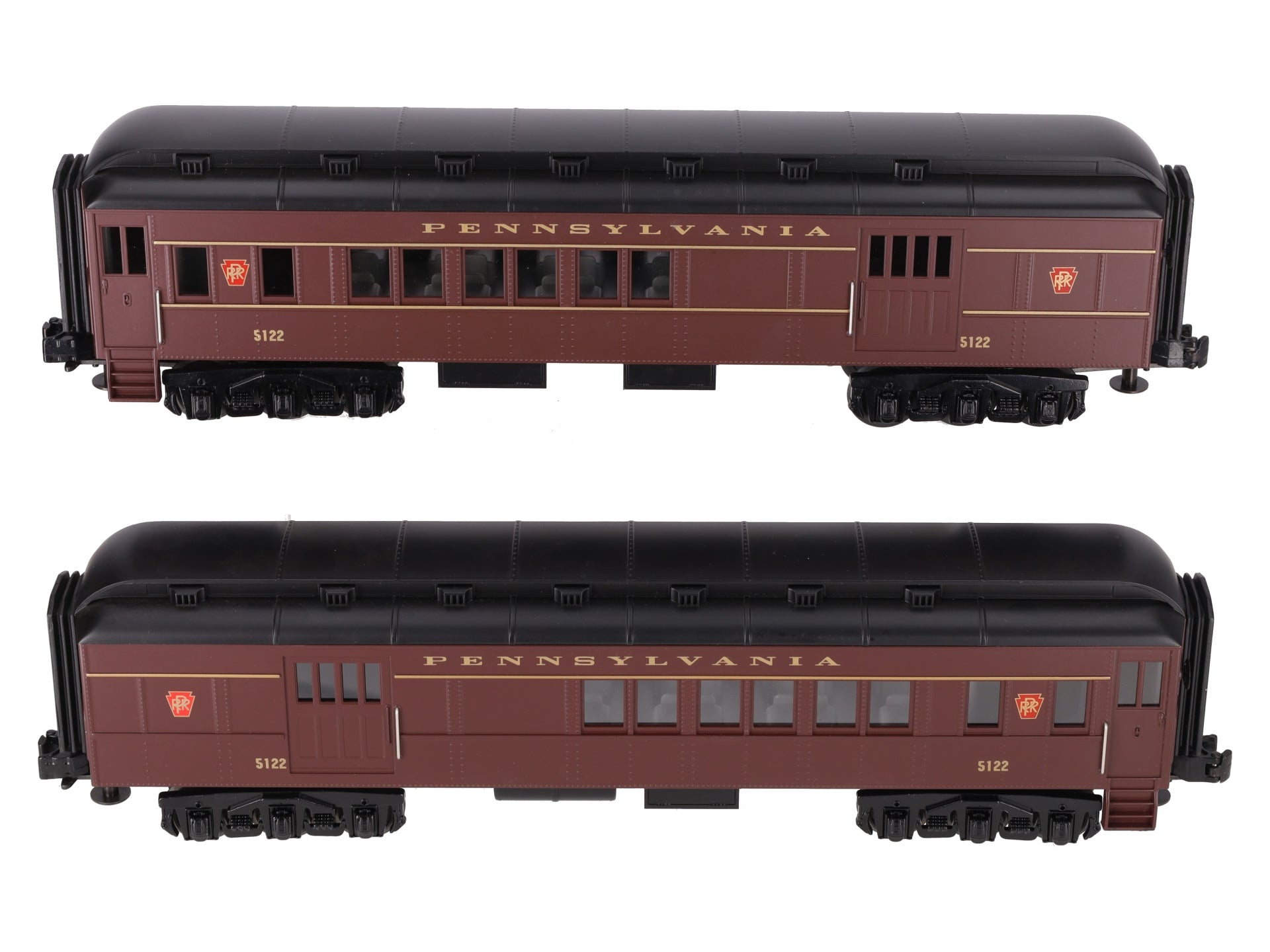 MTH 30-6238 O Pennsylvania RailKing O-27 Madison Combo/Diner Set (Set of 2) EX/Box