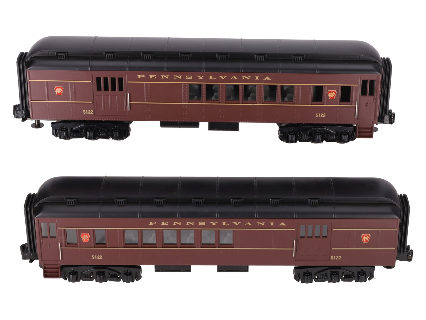 MTH 30-6238 O Pennsylvania RailKing O-27 Madison Combo/Diner Set (Set of 2) EX/Box