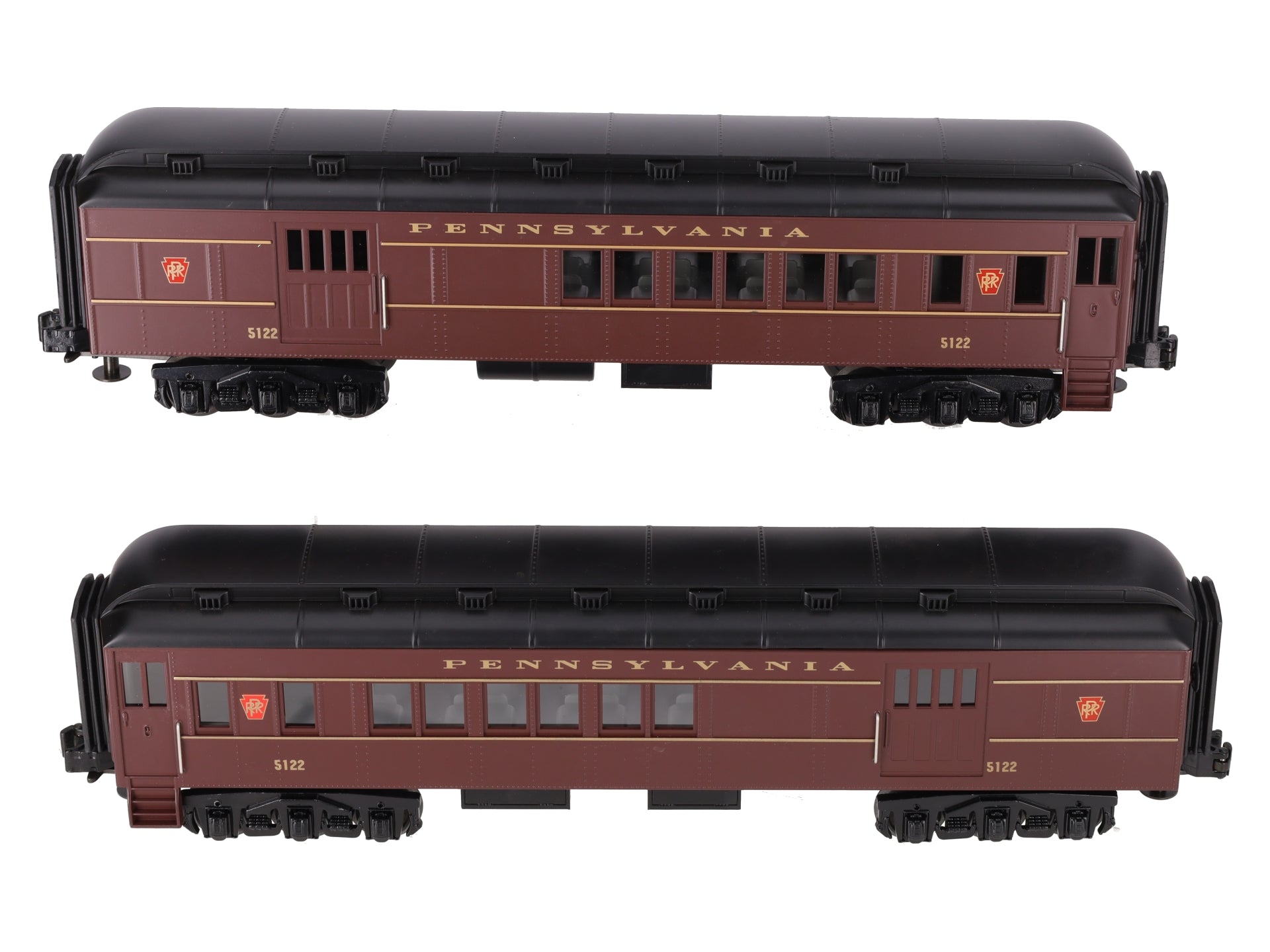 MTH 30-6238 O Pennsylvania RailKing O-27 Madison Combo/Diner Set (Set of 2) EX/Box