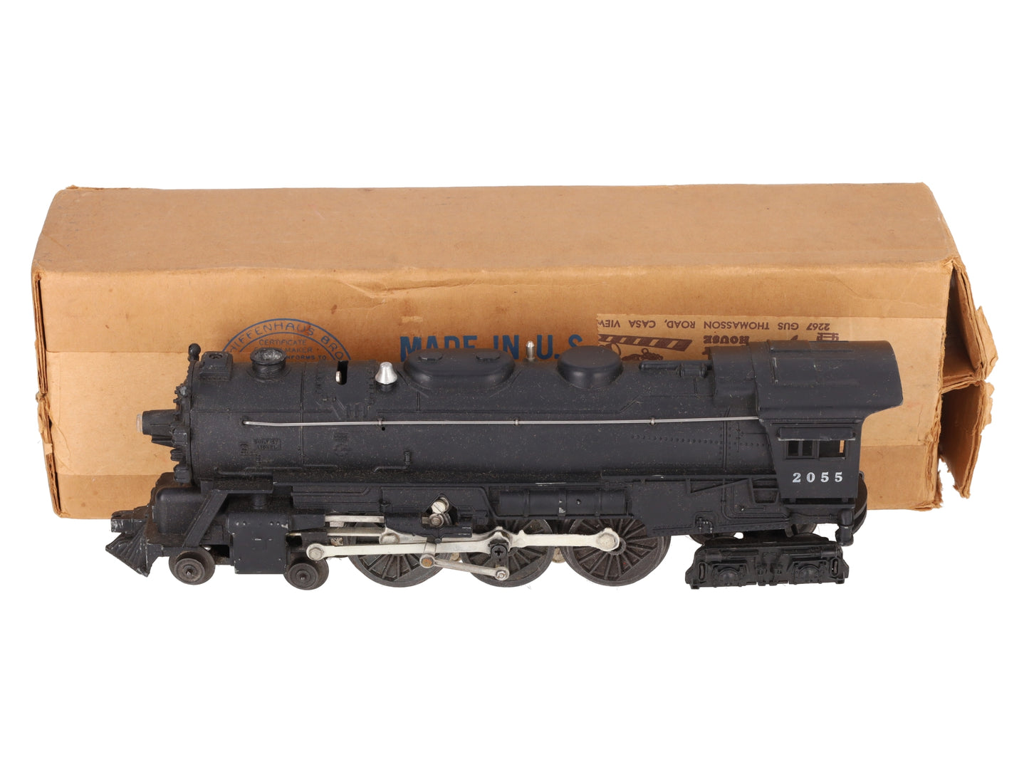 Lionel 2055 Vintage O 4-6-4 Hudson Steam Locomotive #2055 VG/Box