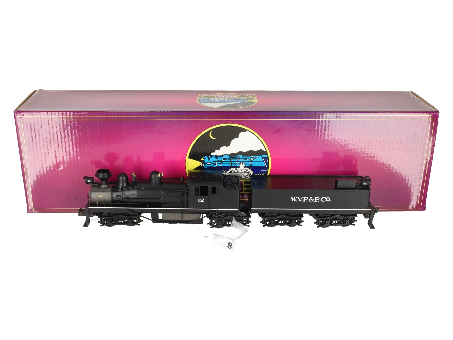 MTH 20-3023-1 O Gauge W.V.P&P Shay Steam Locomotive & Tender #12 w/PS1 LN/Box