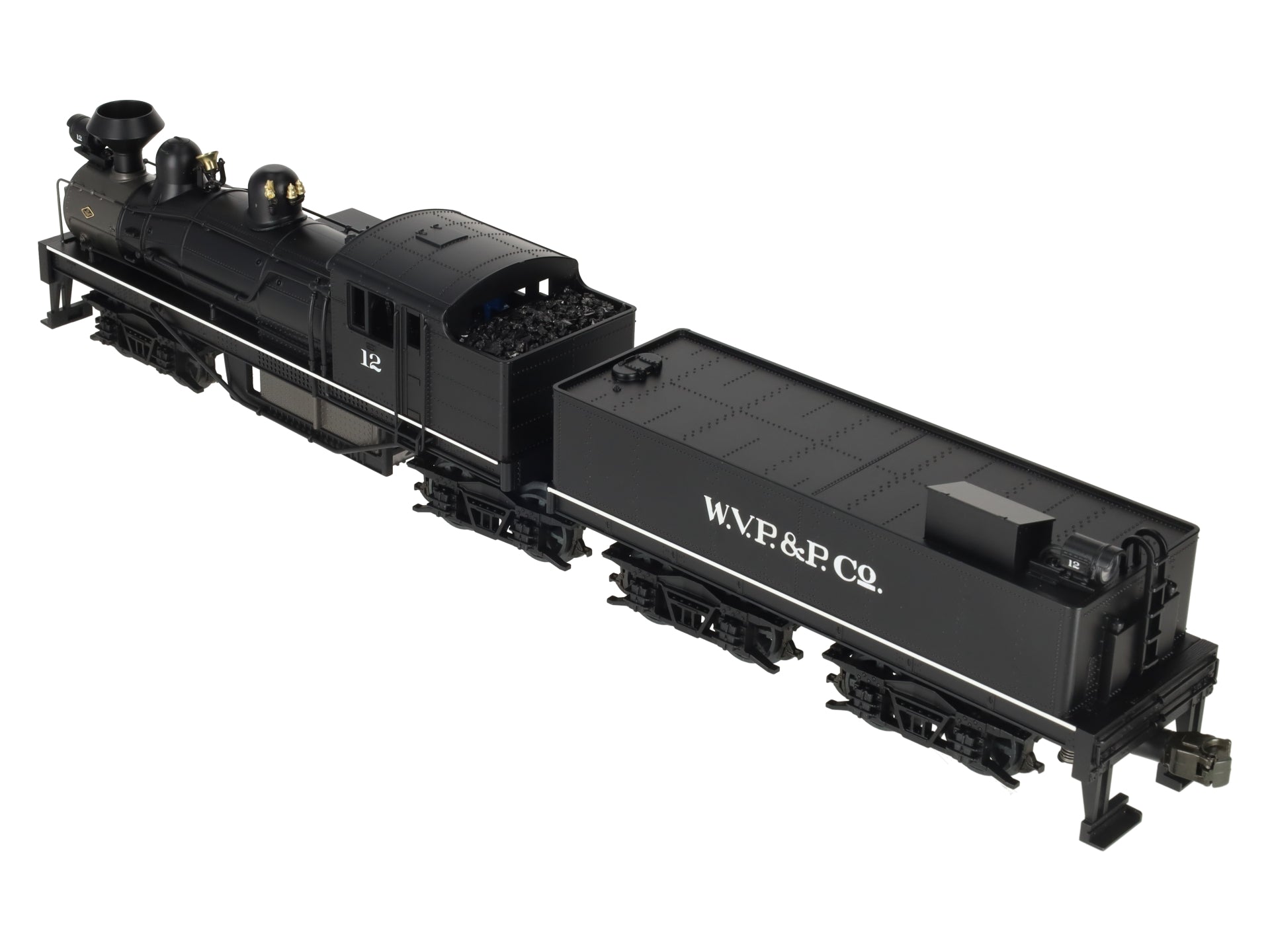 MTH 20-3023-1 O Gauge W.V.P&P Shay Steam Locomotive & Tender #12 w/PS1 LN/Box
