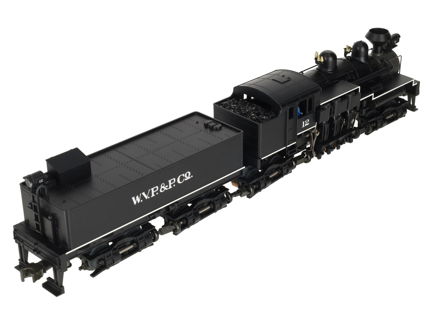 MTH 20-3023-1 O Gauge W.V.P&P Shay Steam Locomotive & Tender #12 w/PS1 LN/Box