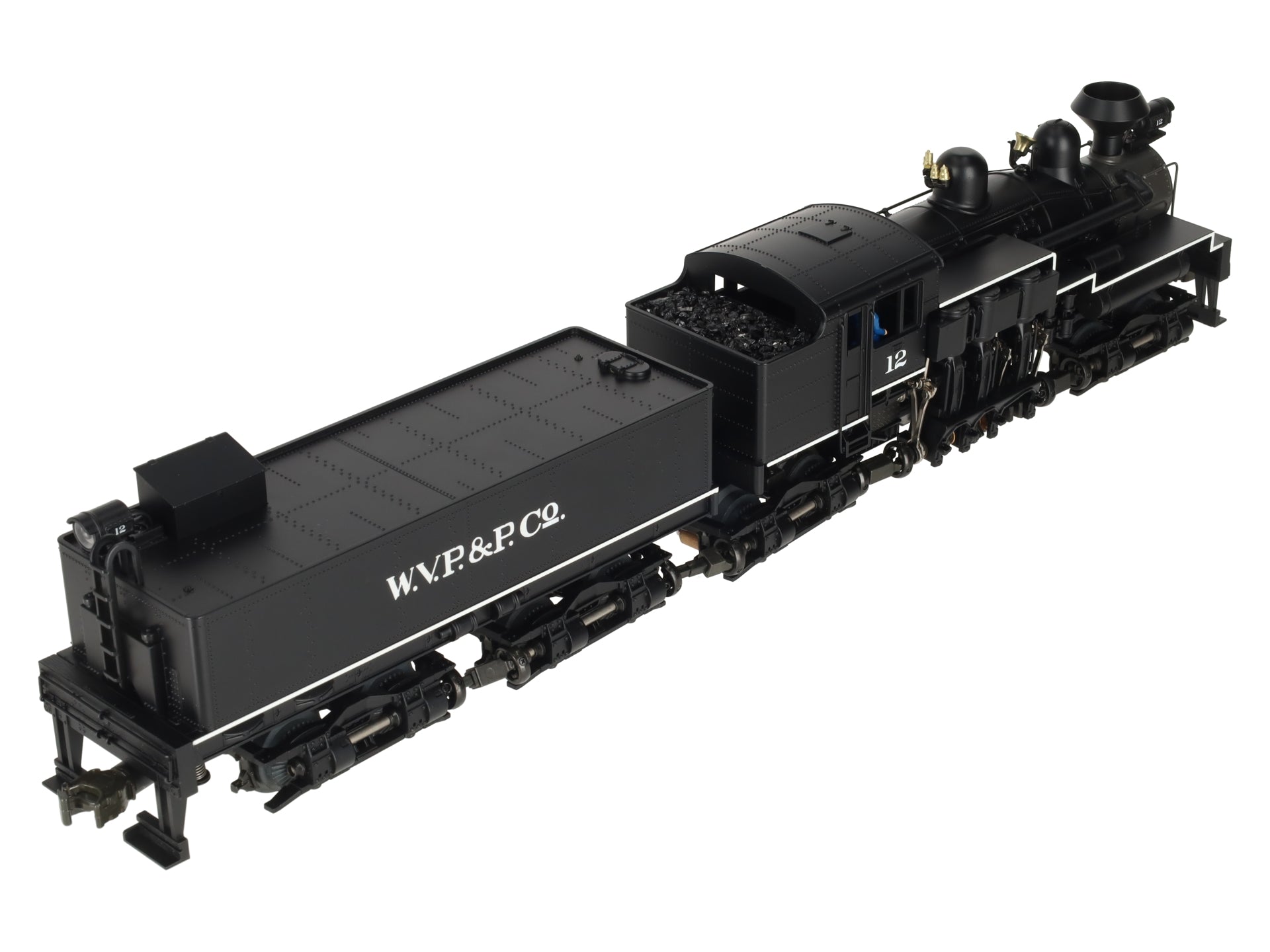 MTH 20-3023-1 O Gauge W.V.P&P Shay Steam Locomotive & Tender #12 w/PS1 LN/Box