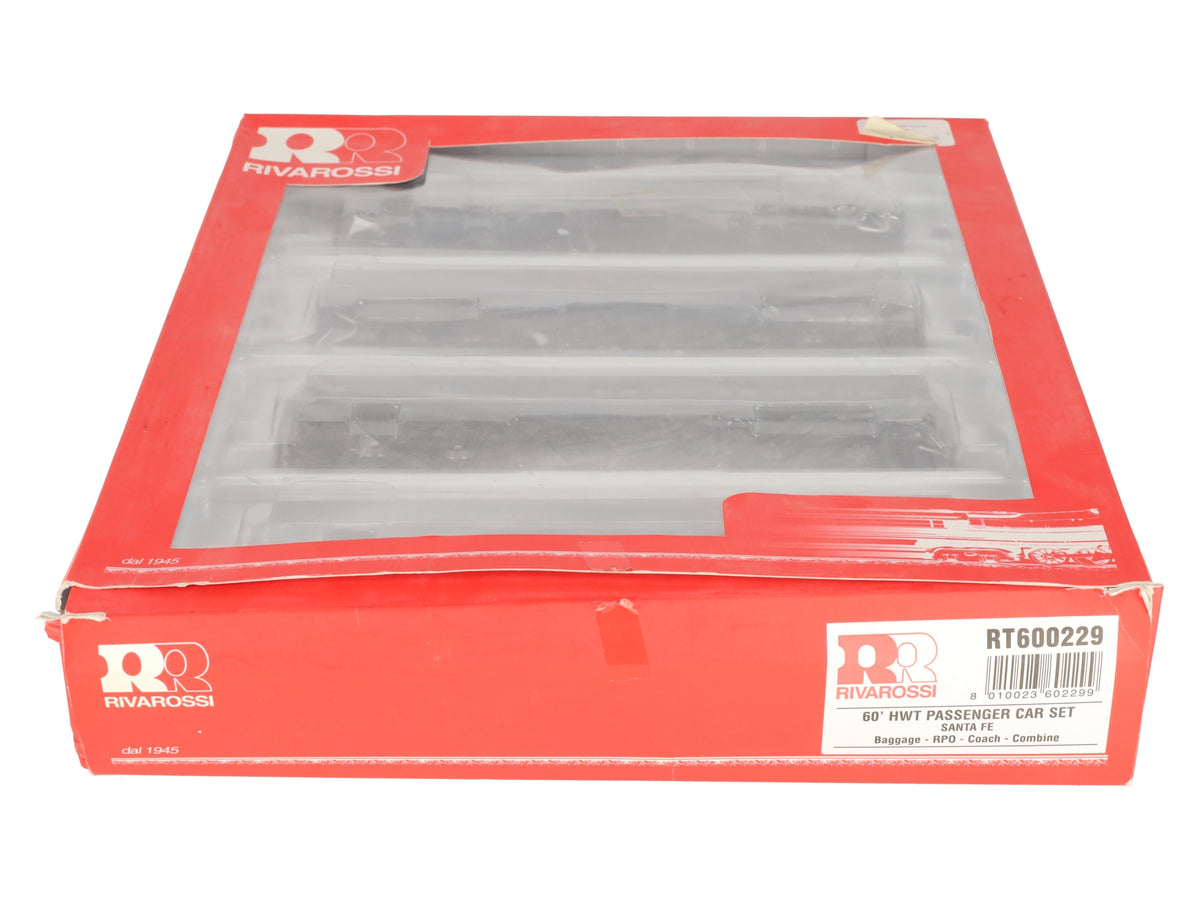 Rivarossi RT600229 HO Scale Santa Fe 60' Heavyweight Passenger Car Set LN/Box