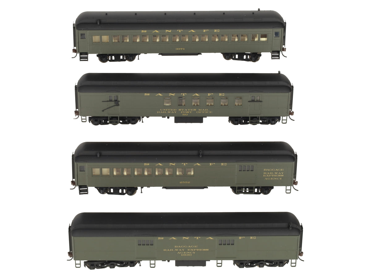 Rivarossi RT600229 HO Scale Santa Fe 60' Heavyweight Passenger Car Set LN/Box