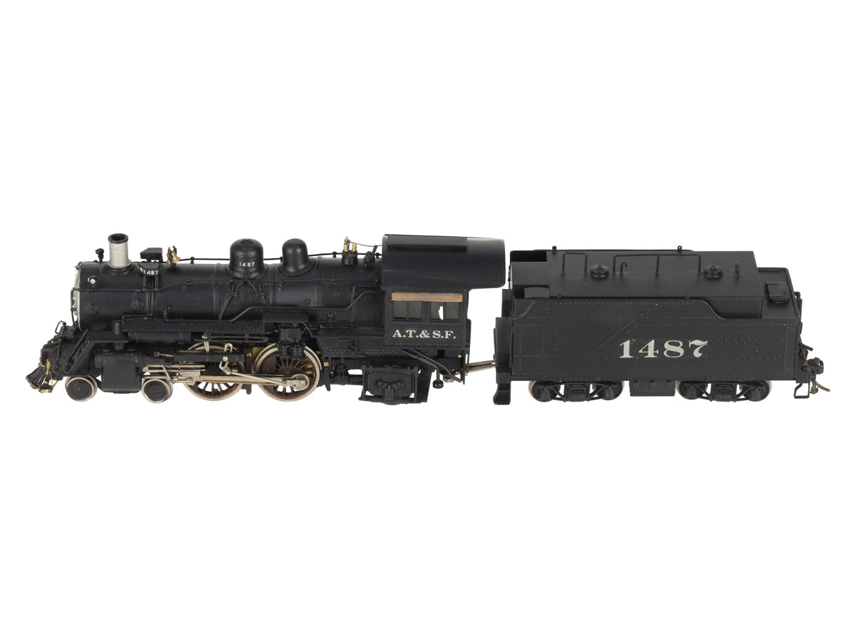 NJ International ST-209 BRASS HO AT&SF 4-4-2 Steam Locomotive & Tender #1487/Box