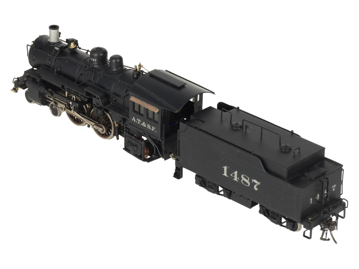 NJ International ST-209 BRASS HO AT&SF 4-4-2 Steam Locomotive & Tender #1487/Box