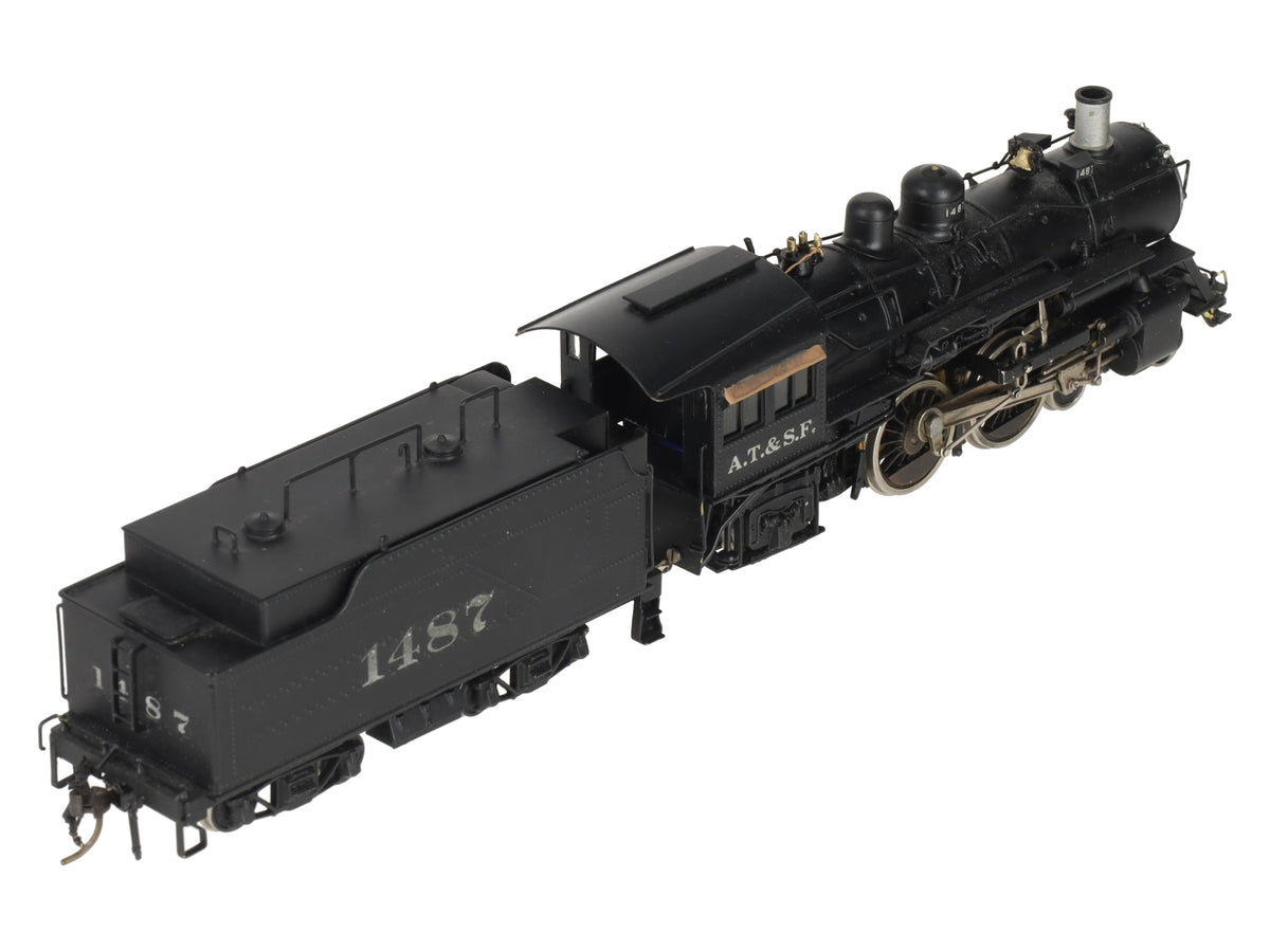 NJ International ST-209 BRASS HO AT&SF 4-4-2 Steam Locomotive & Tender #1487/Box
