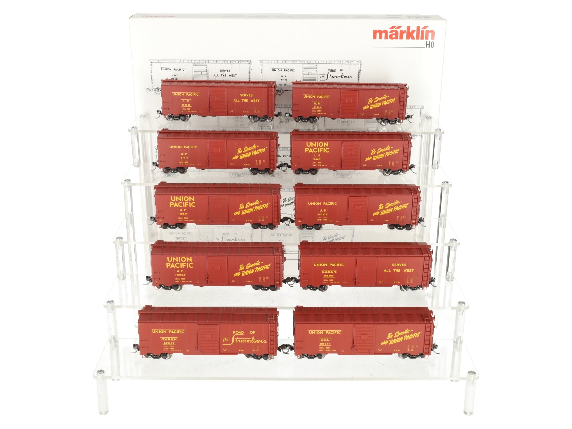 Marklin 45646 HO Union Pacific Boxcars (Set of 10) LN/Box