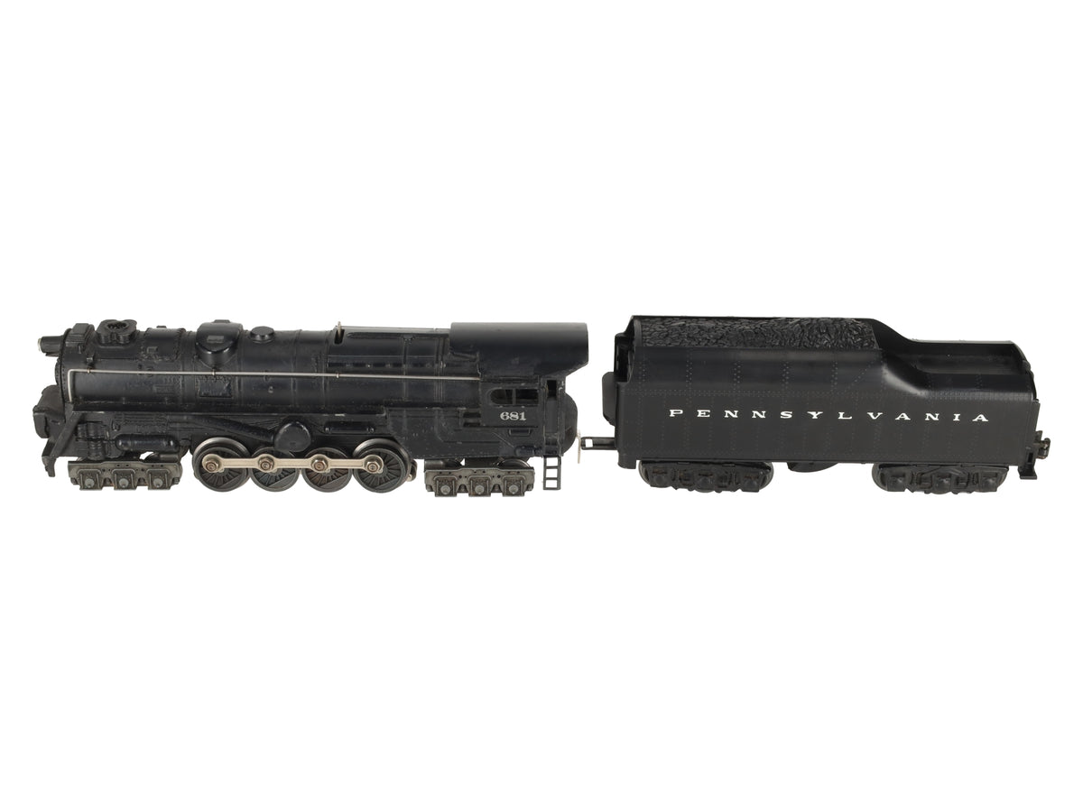 Lionel 681 Vintage O 6-8-6 Diecast S2 Steam Turbine Loco w/2671W Tender VG