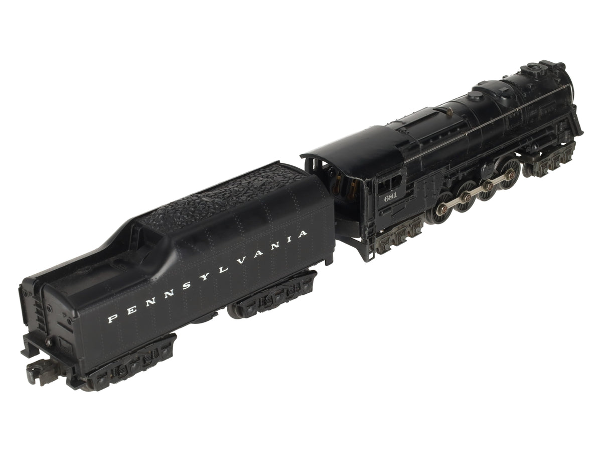 Lionel 681 Vintage O 6-8-6 Diecast S2 Steam Turbine Loco w/2671W Tender VG