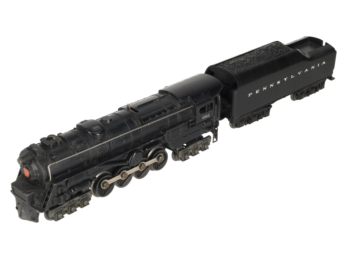 Lionel 681 Vintage O 6-8-6 Diecast S2 Steam Turbine Loco w/2671W Tender VG